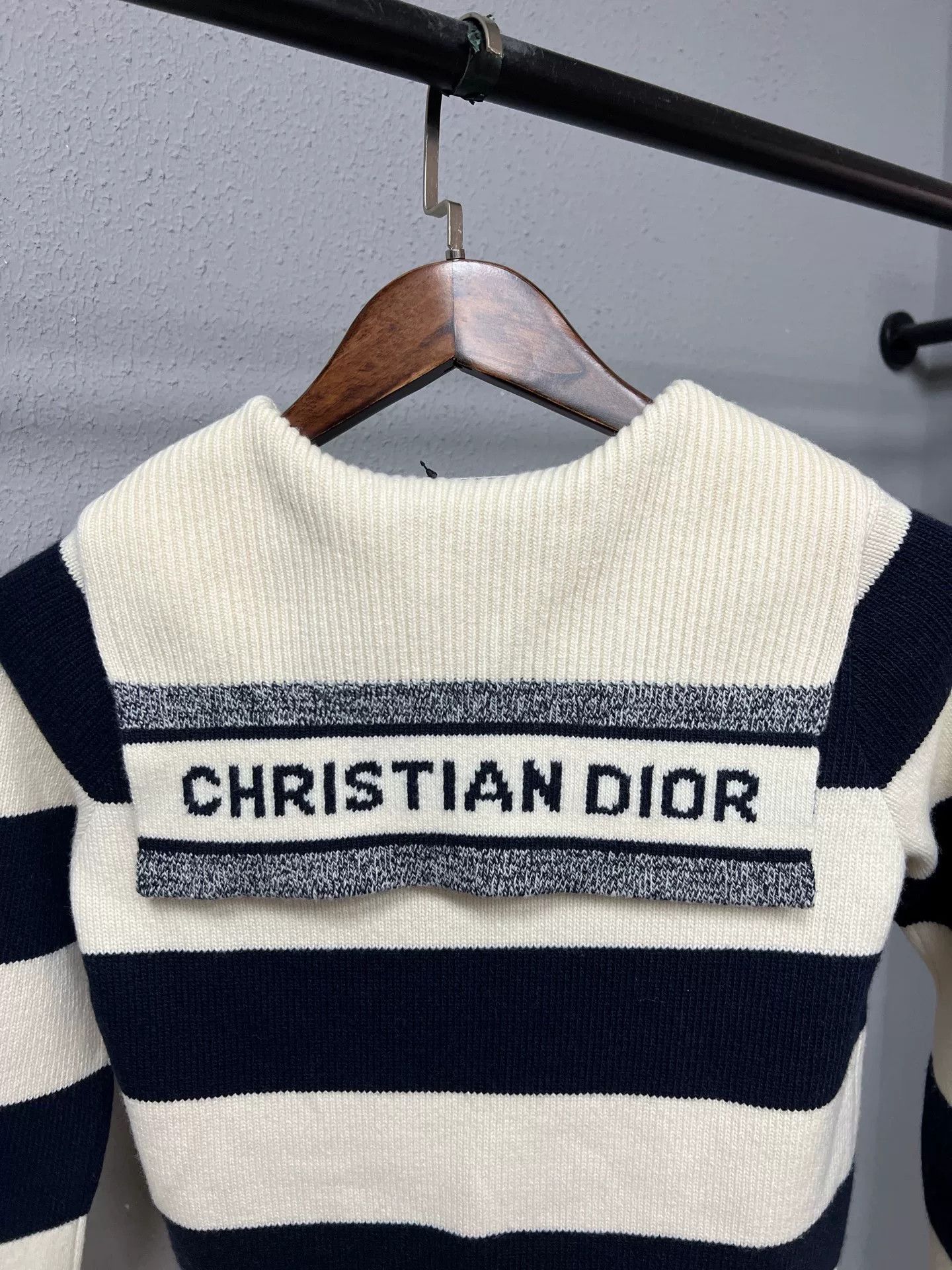 Dior Dior Black and White Striped Knit Sweater Size S / US 4 / IT 40 - 3 Thumbnail
