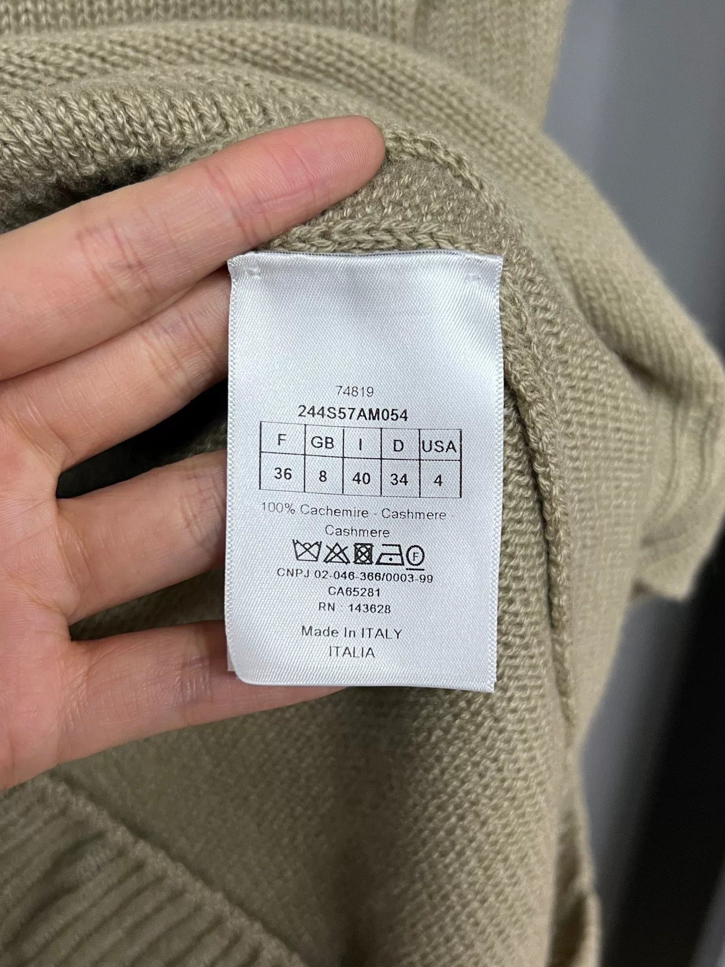 Dior Dior Khaki Lucky Star Knit Sweater Size S / US 4 / IT 40 - 3 Thumbnail