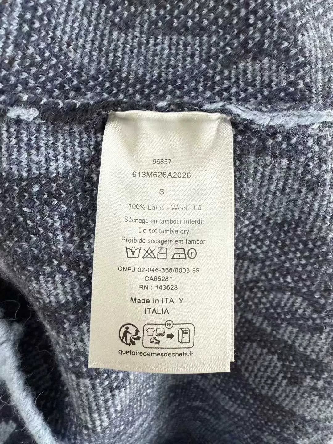 Dior new dior blue printed wool sweater Size US S / EU 44-46 / 1 - 5 Thumbnail