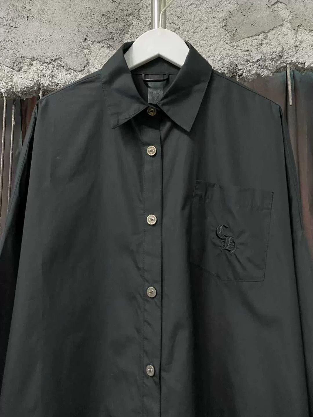 Chrome Hearts chrome hearts black embroidered long shirt Size US S / EU 44-46 / 1 - 3 Thumbnail