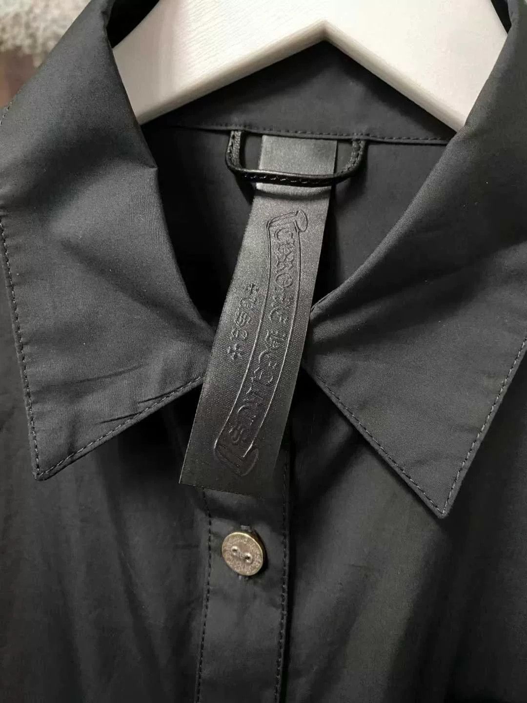 Chrome Hearts chrome hearts black embroidered long shirt Size US S / EU 44-46 / 1 - 5 Thumbnail