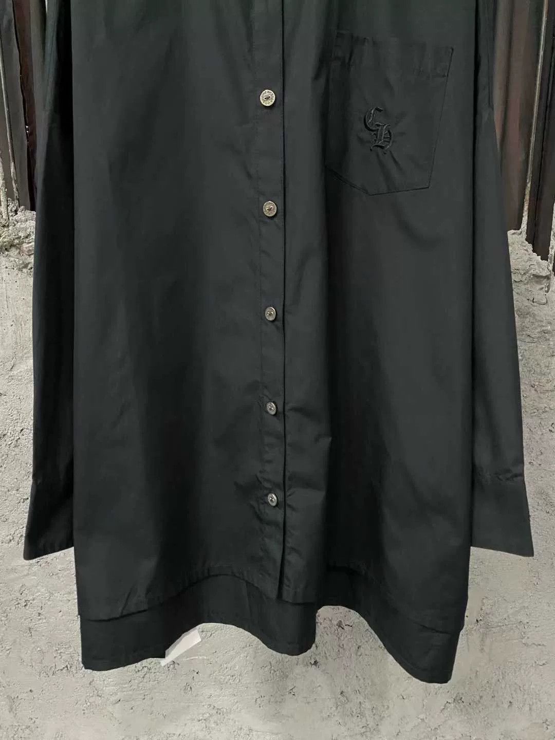 Chrome Hearts chrome hearts black embroidered long shirt Size US S / EU 44-46 / 1 - 4 Thumbnail