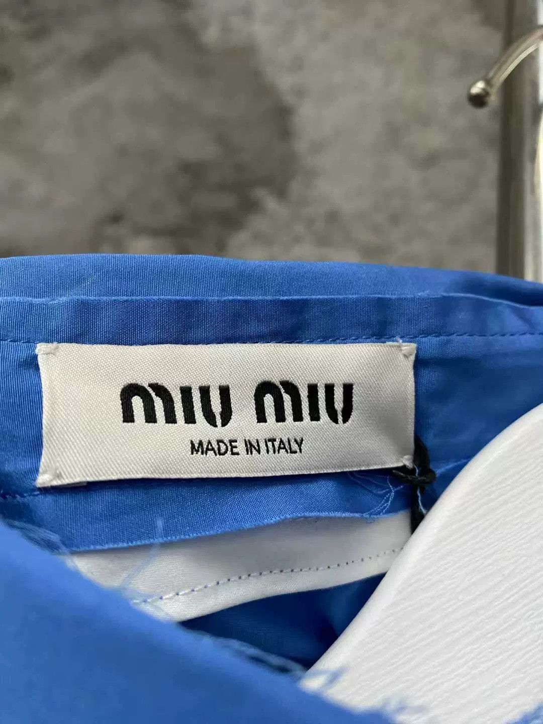 Miu Miu miumiu blue long sleeve shirt size 36 Size S / US 4 / IT 40 - 6 Thumbnail