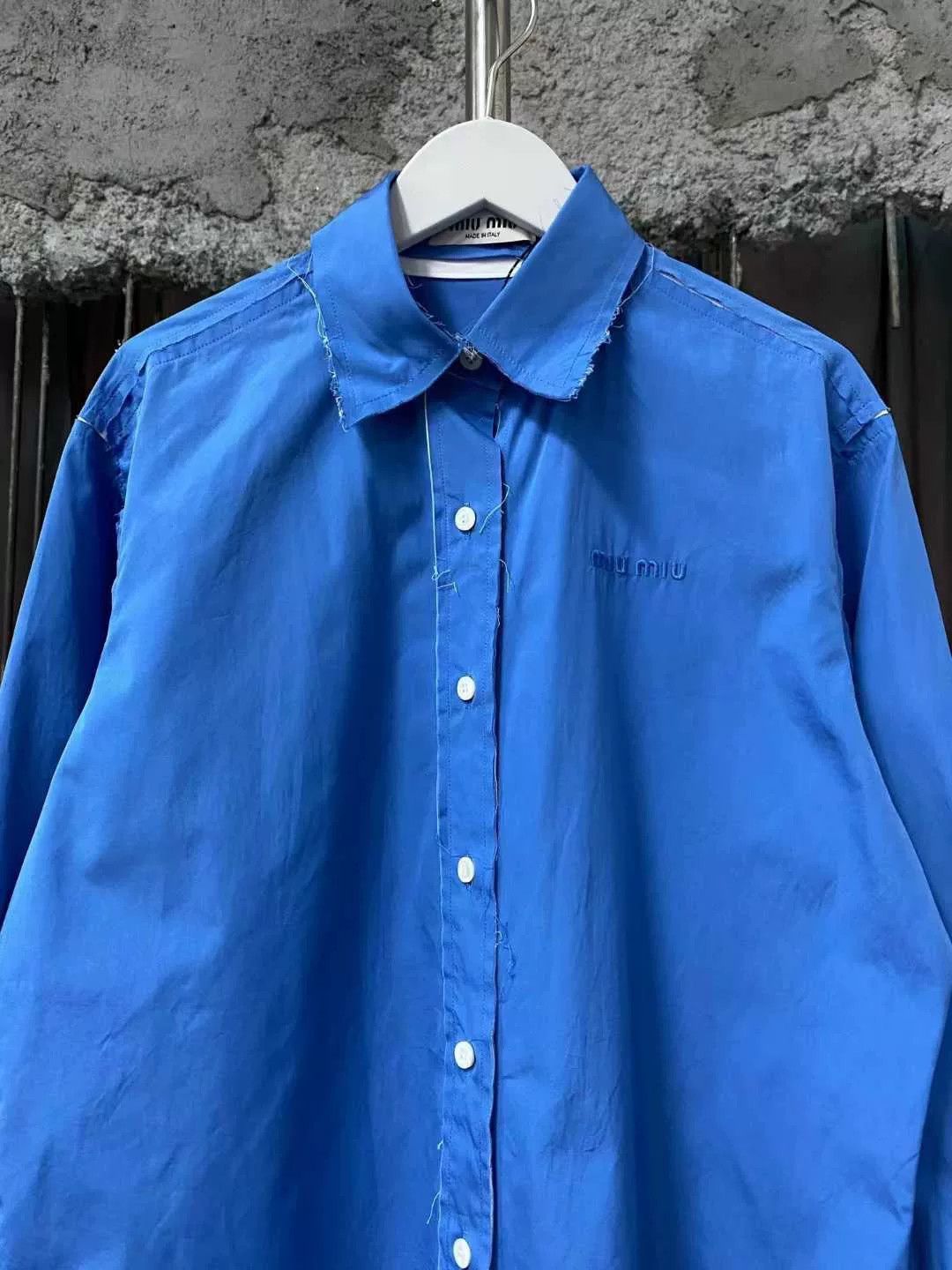 Miu Miu miumiu blue long sleeve shirt size 36 Size S / US 4 / IT 40 - 3 Thumbnail