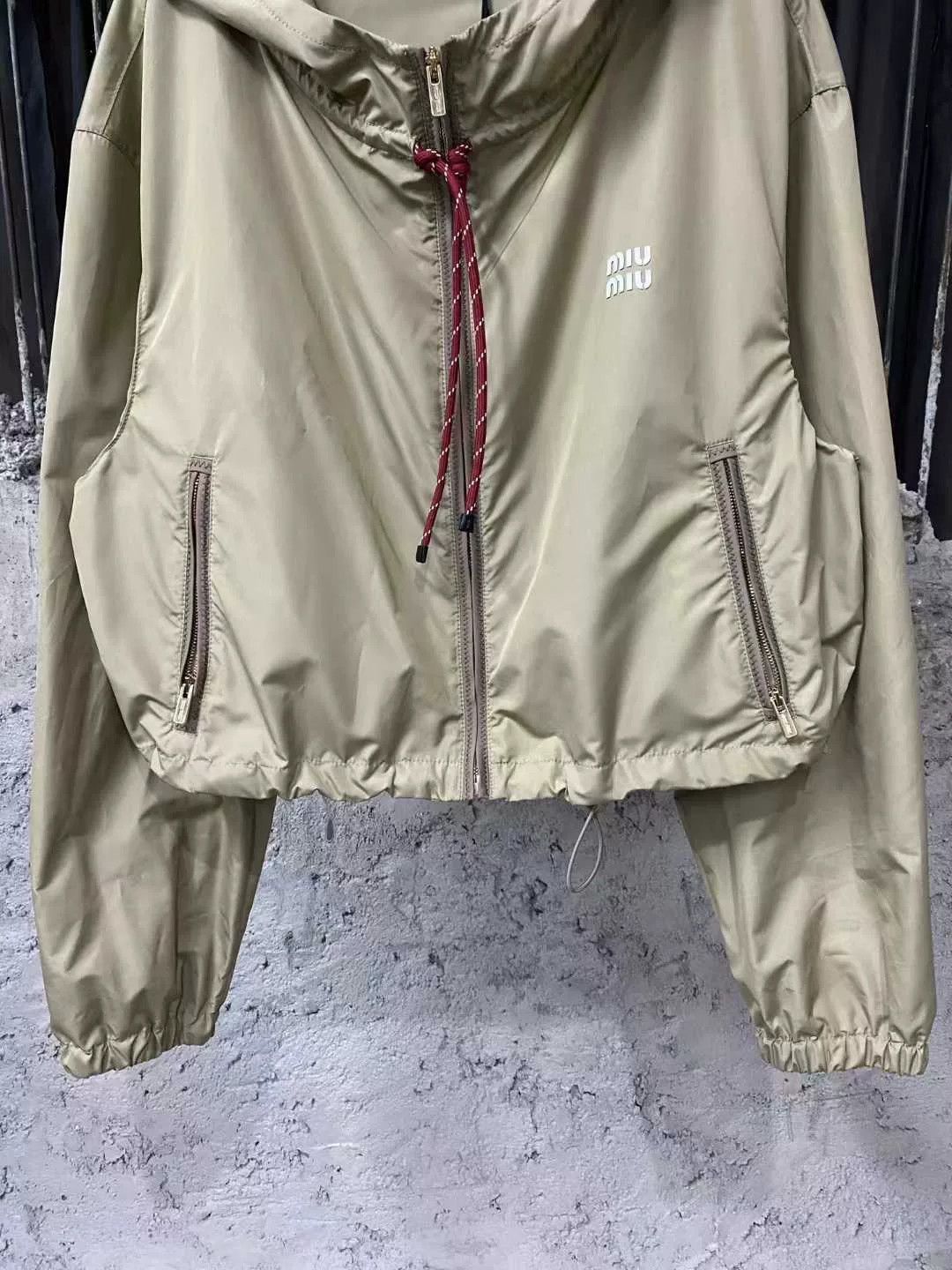 Miu Miu Miu Miu Khaki Zipper Jacket Size M / US 6-8 / IT 42-44 - 4 Thumbnail