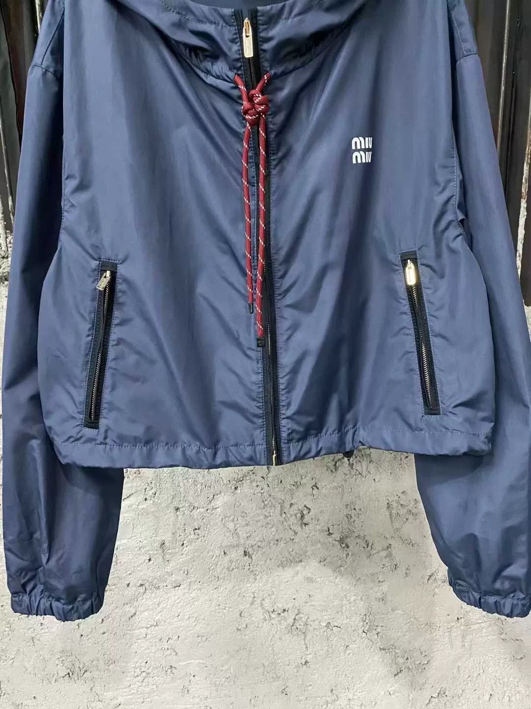 Miu Miu Miumiu Navy Zip Jacket with Hood Size M / US 6-8 / IT 42-44 - 4 Thumbnail