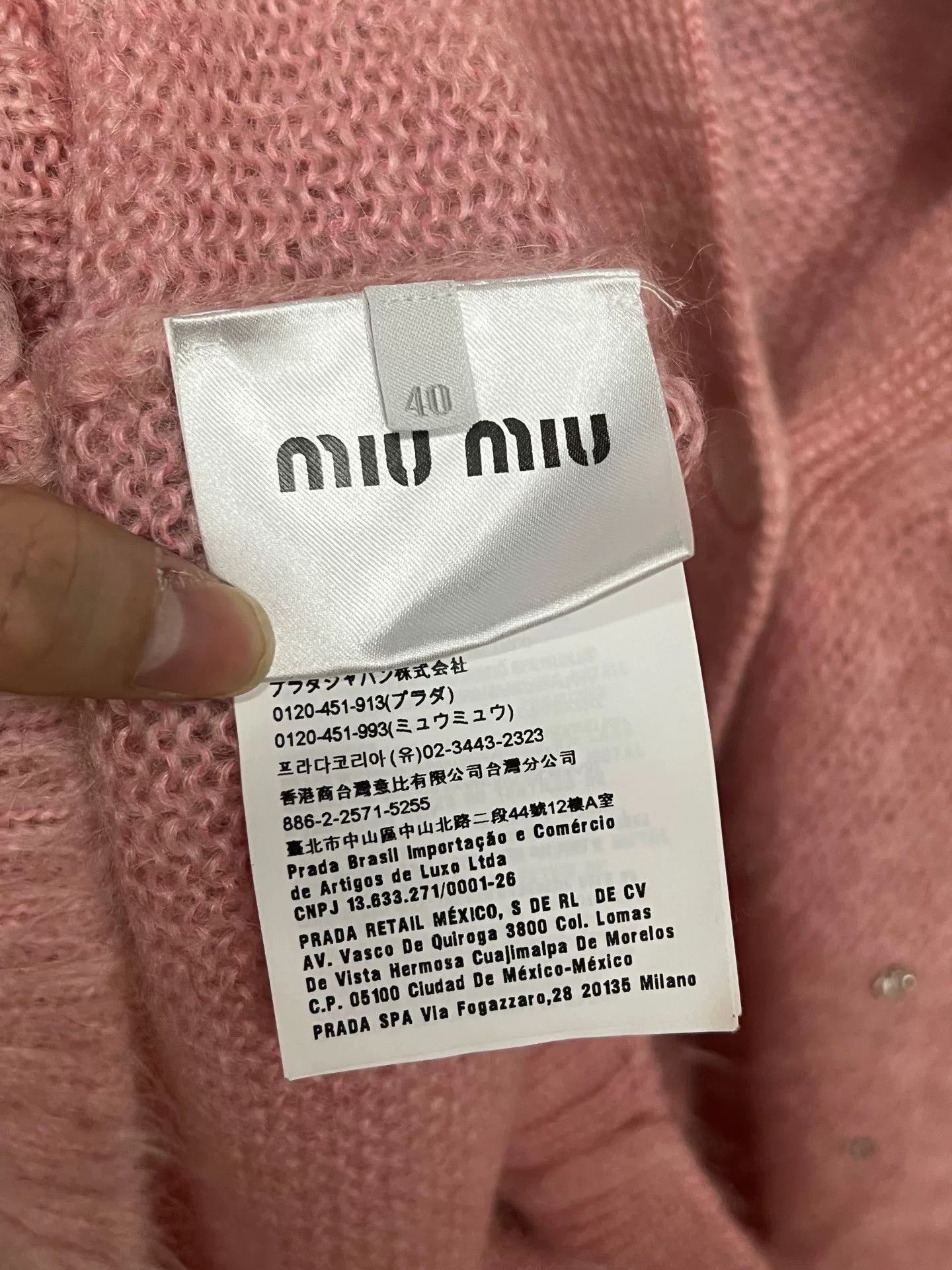 Miu Miu pink embellished cardigan by Miu Miu Size M / US 6-8 / IT 42-44 - 3 Thumbnail