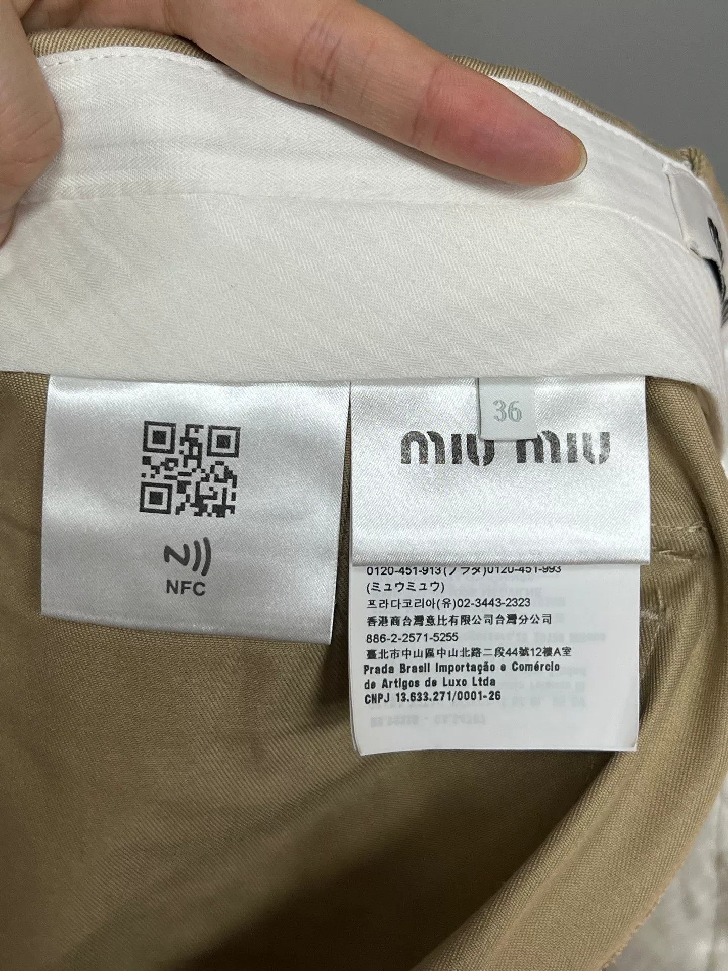 Miu Miu Miu Miu Khaki Pocket Mini Skirt Size 36" / US 14 / IT 50 - 4 Thumbnail