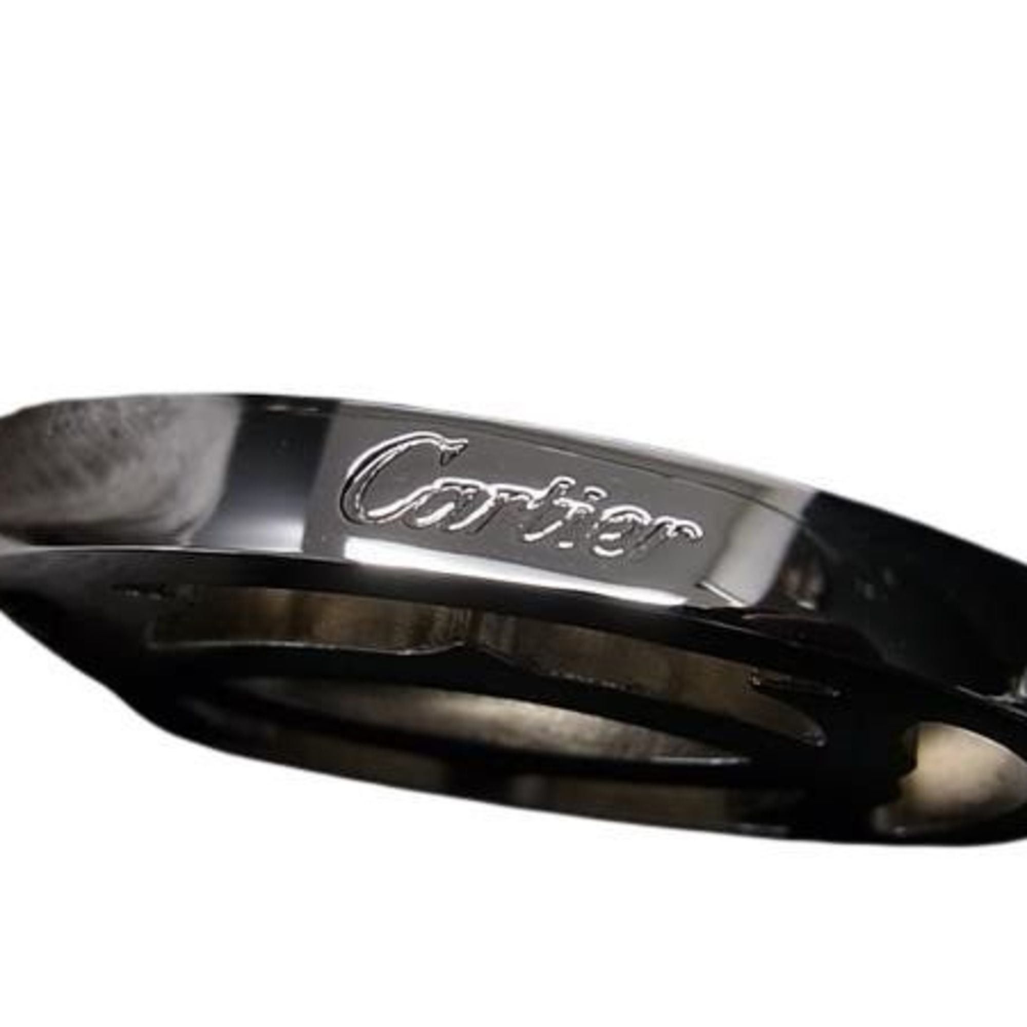 Cartier 2C Silver Metal Keychain for Men and Women