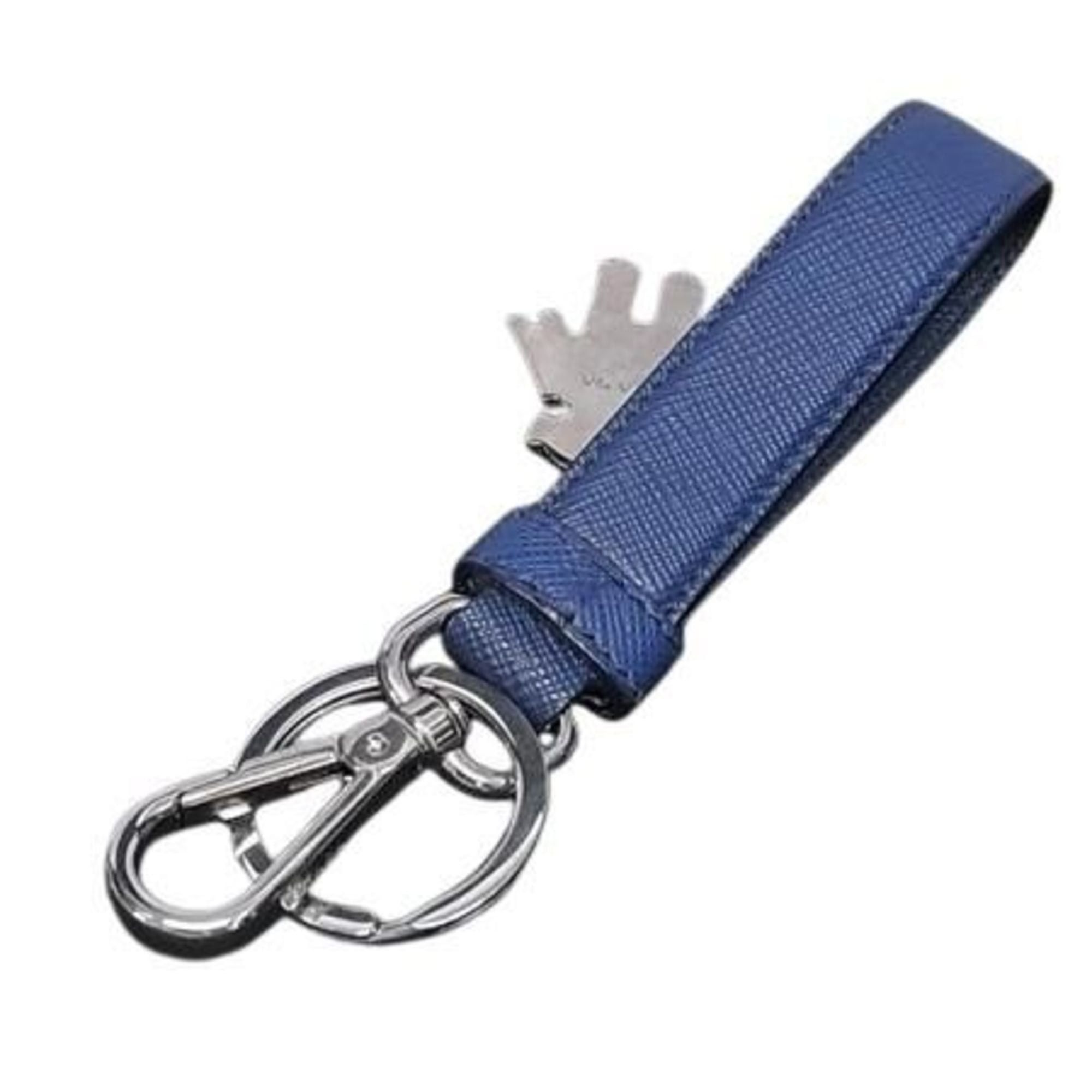 Prada Prada Robot Bag Charm in Blue Saffiano Leather for Men and Women Size ONE SIZE - 3 Thumbnail