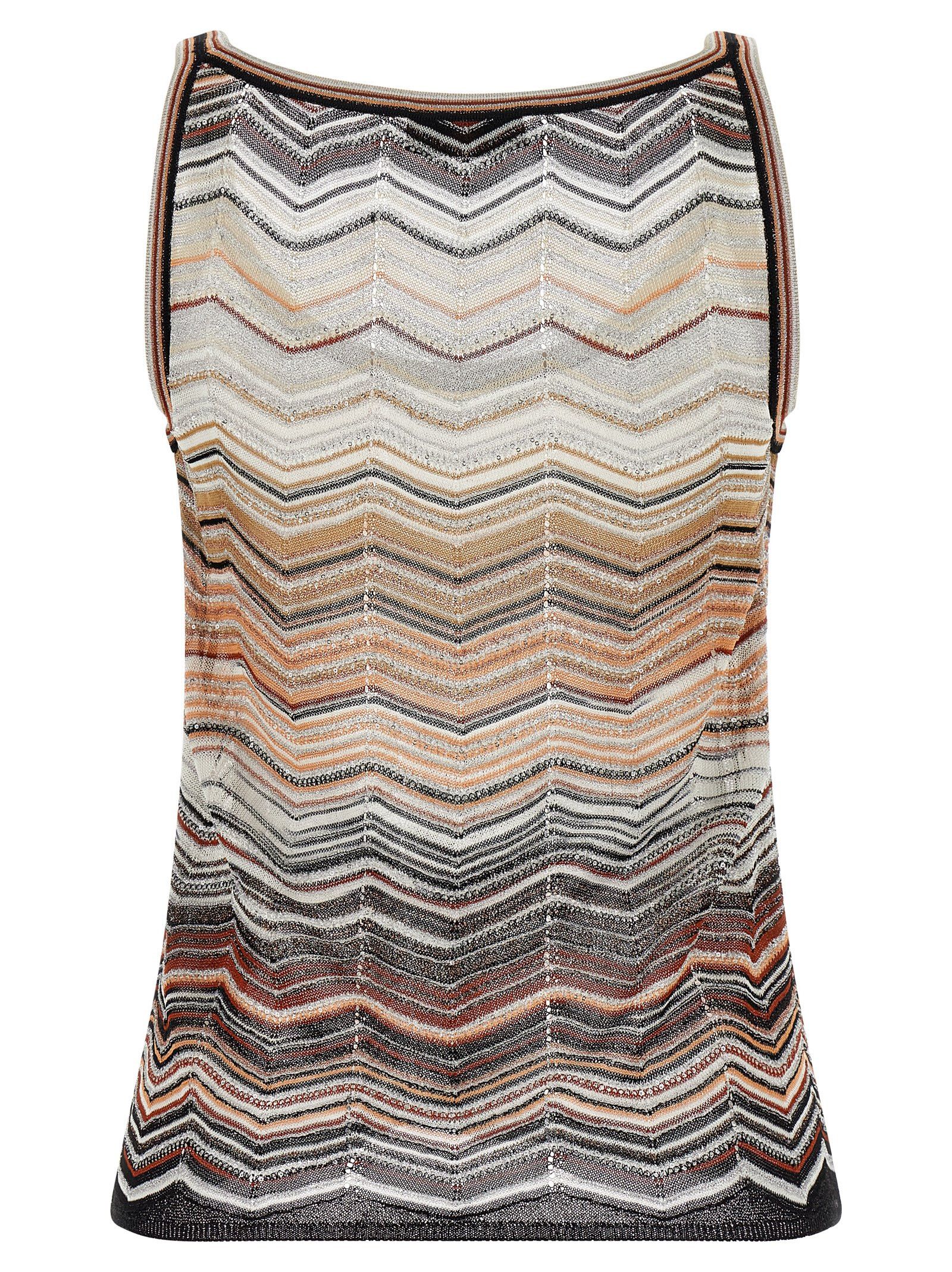 Missoni Tank Top Chevron Lamé Size XL / US 12-14 / IT 48-50 - 2 Thumbnail