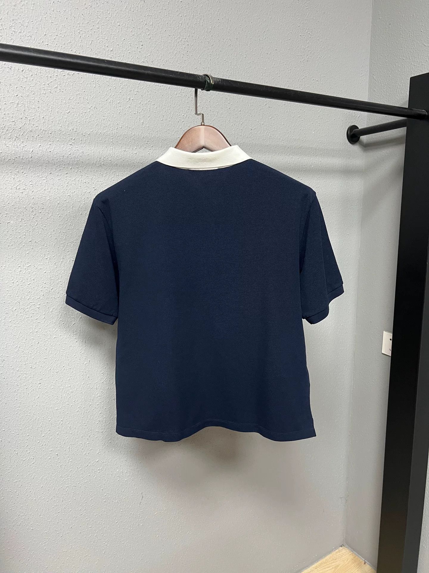 Miu Miu Miu Miu Navy Blue Polo with White Collar Size M / US 6-8 / IT 42-44 - 2 Thumbnail