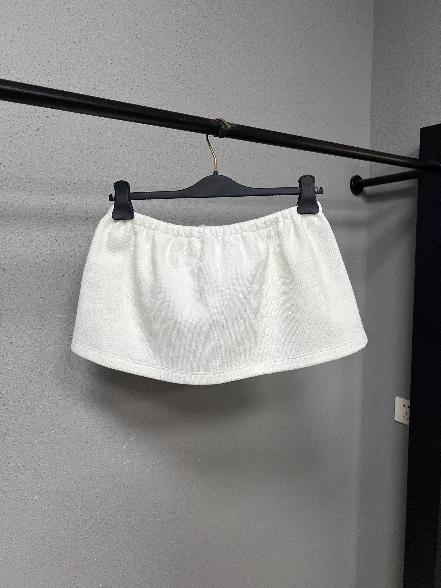 Miu Miu white drawstring mini skirt by miu miu Size 42" / US 20 - 2 Thumbnail