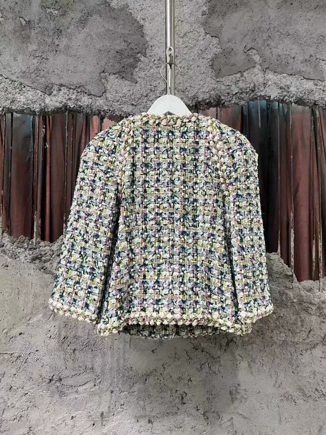 Chanel Chanel Greek Tweed Jacket in Pastel Colors Size S / US 4 / IT 40 - 2 Thumbnail