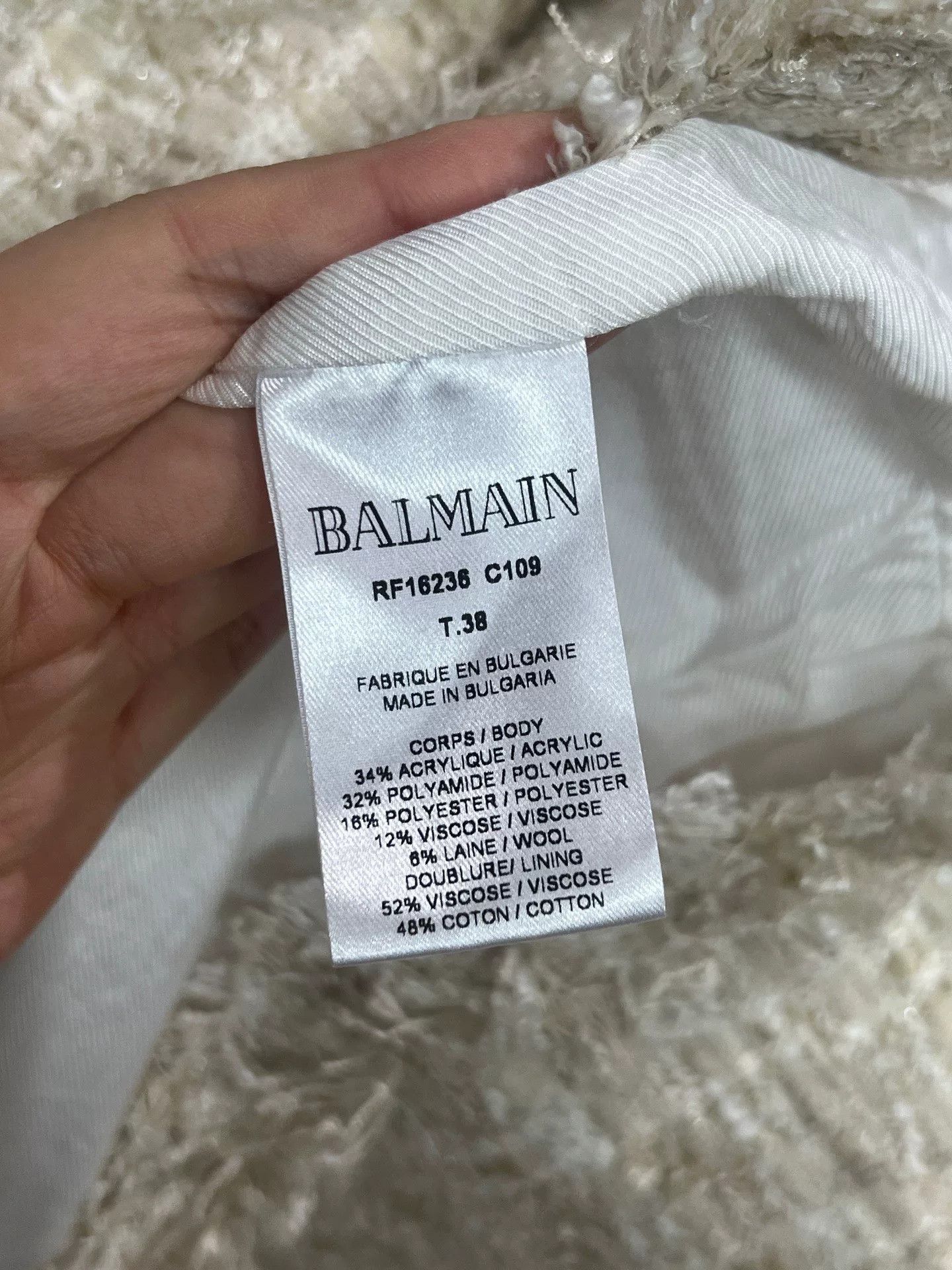 Balmain Balmain Tweed Vest with Gold Accents Size ONE SIZE - 4 Thumbnail