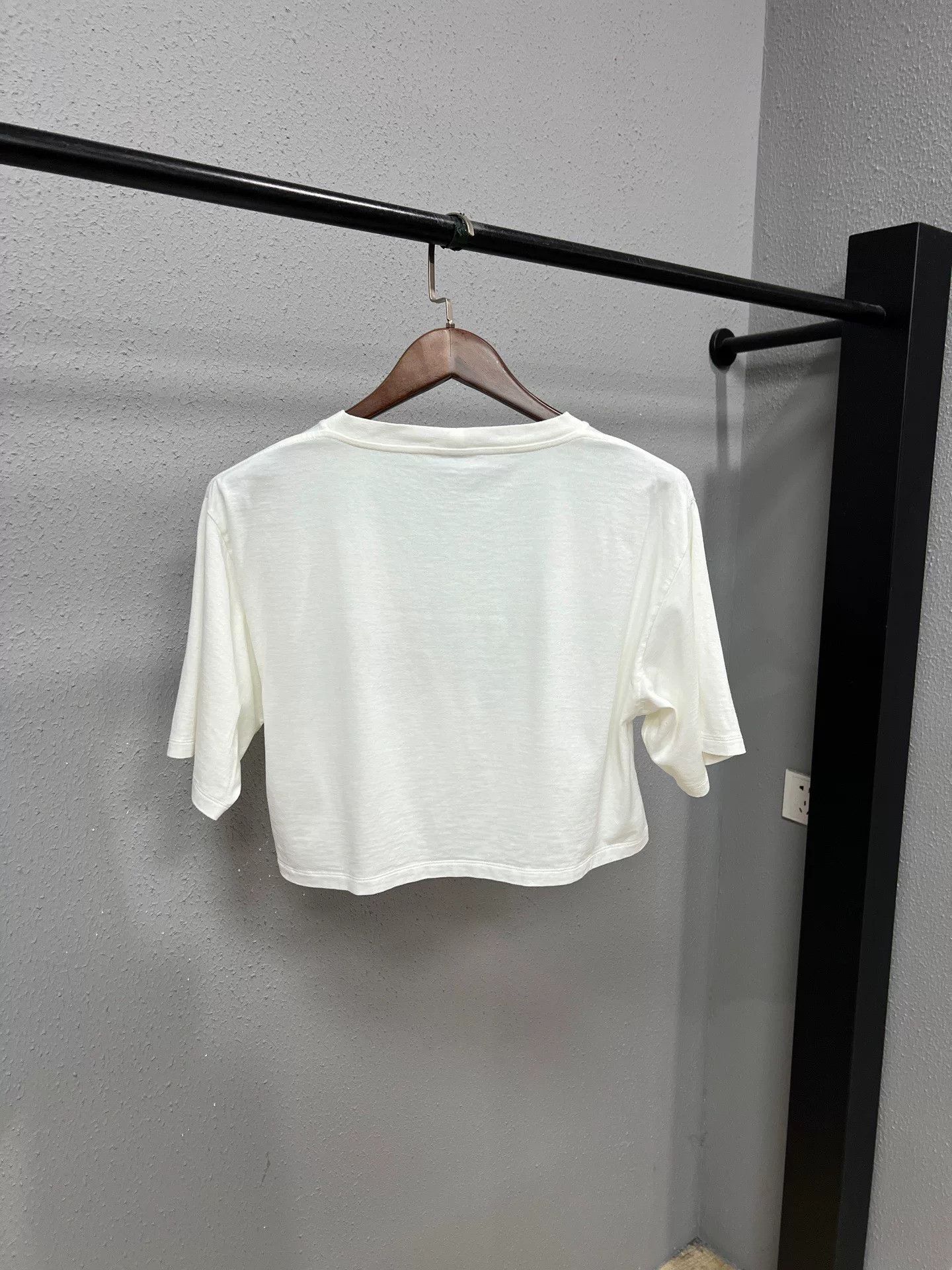 Celine white short slogan t-shirt by Celine Size M / US 6-8 / IT 42-44 - 2 Thumbnail
