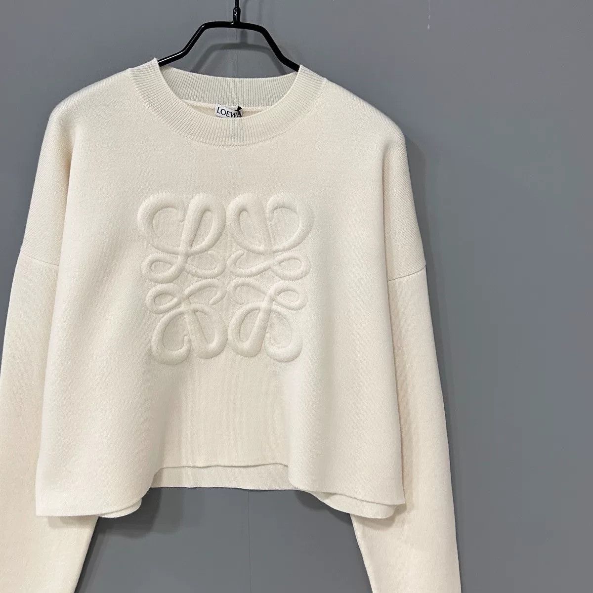 Loewe loewe white logo sweater size S Size S / US 4 / IT 40 - 2 Thumbnail