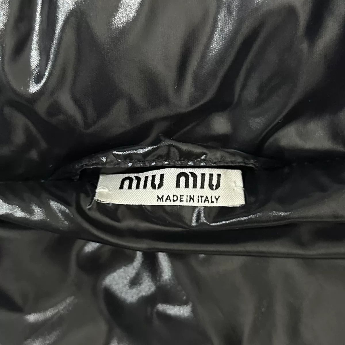 Miu Miu miumiu black logo puffer jacket Size M / US 6-8 / IT 42-44 - 5 Thumbnail