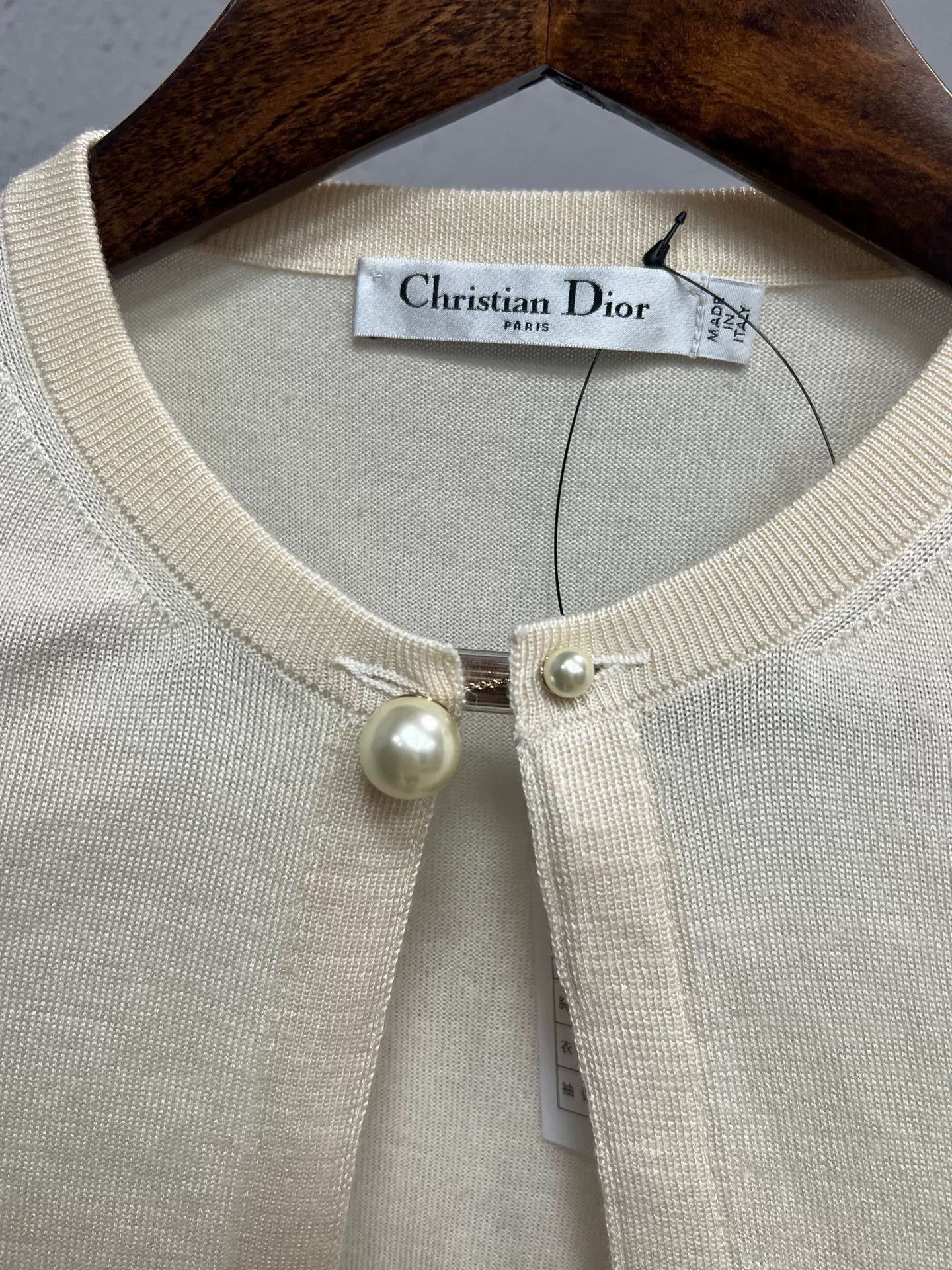 Dior Dior Cream Cardigan with Pearl Buttons Size S / US 4 / IT 40 - 3 Thumbnail