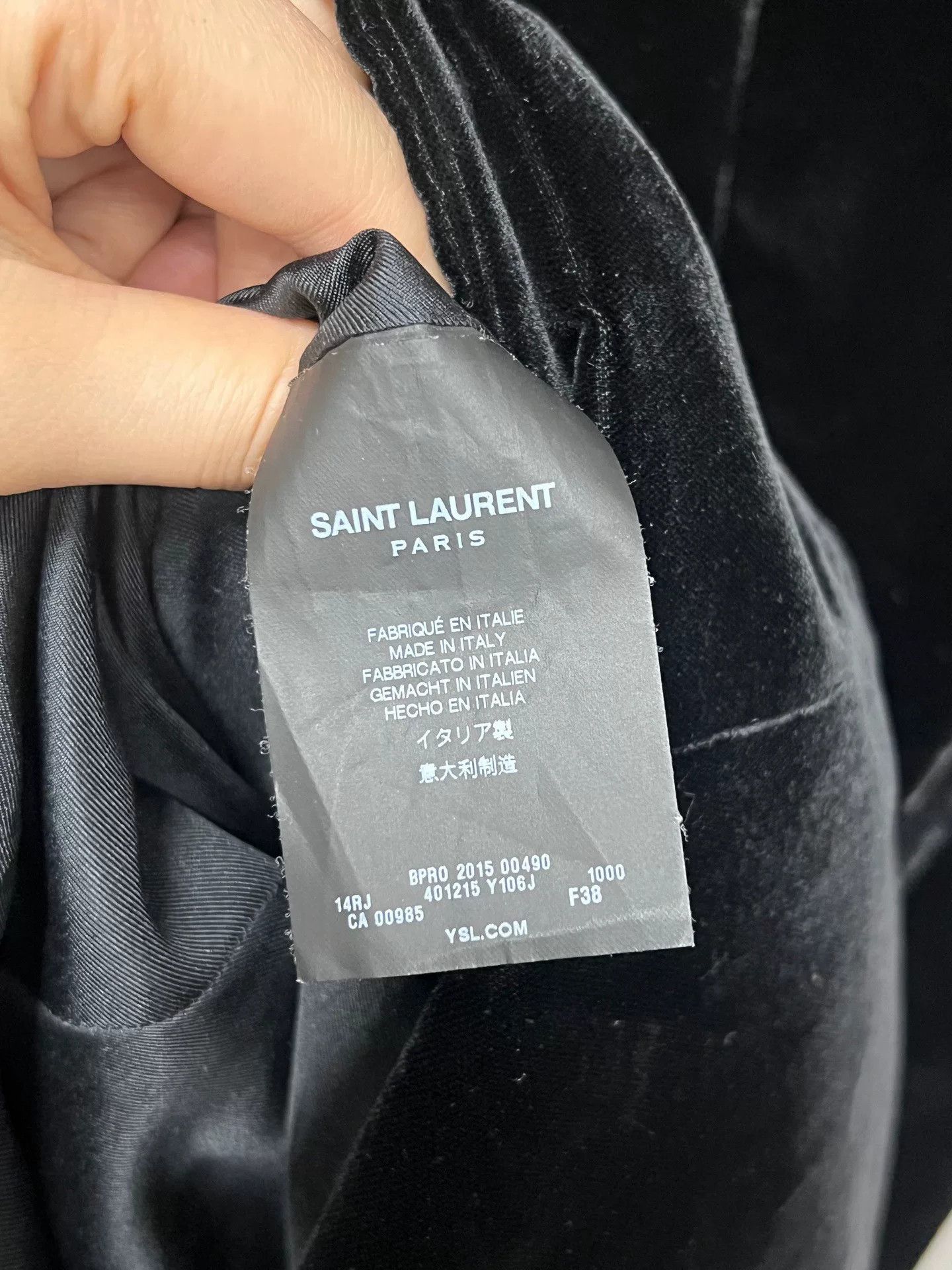 Yves Saint Laurent black velvet bow detail dress Size M / US 6-8 / IT 42-44 - 4 Thumbnail