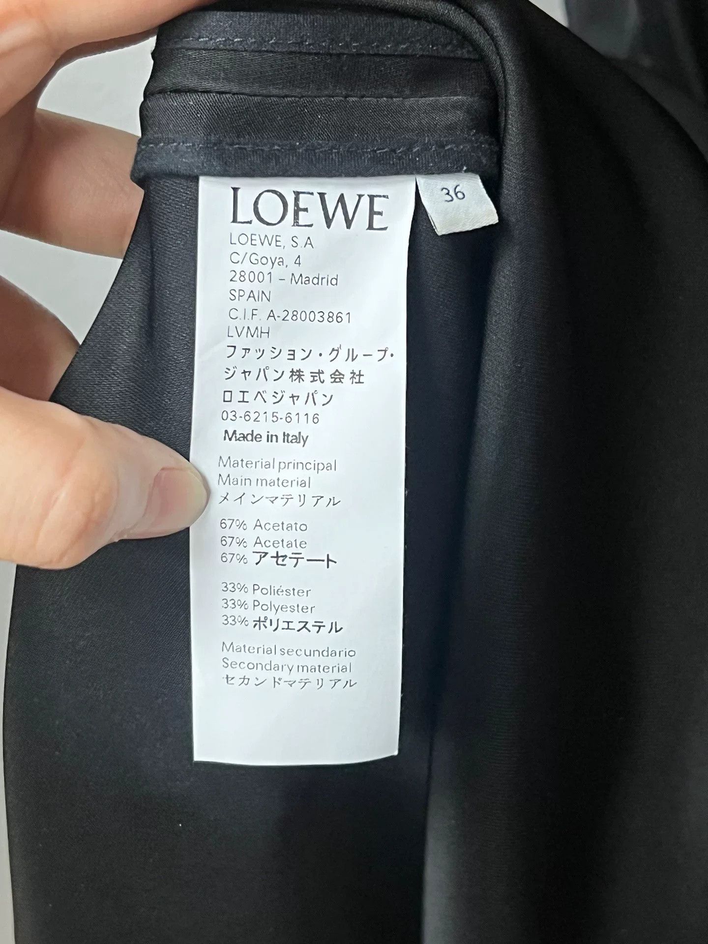 Loewe elegant black dress by Loewe Size S / US 4 / IT 40 - 3 Thumbnail