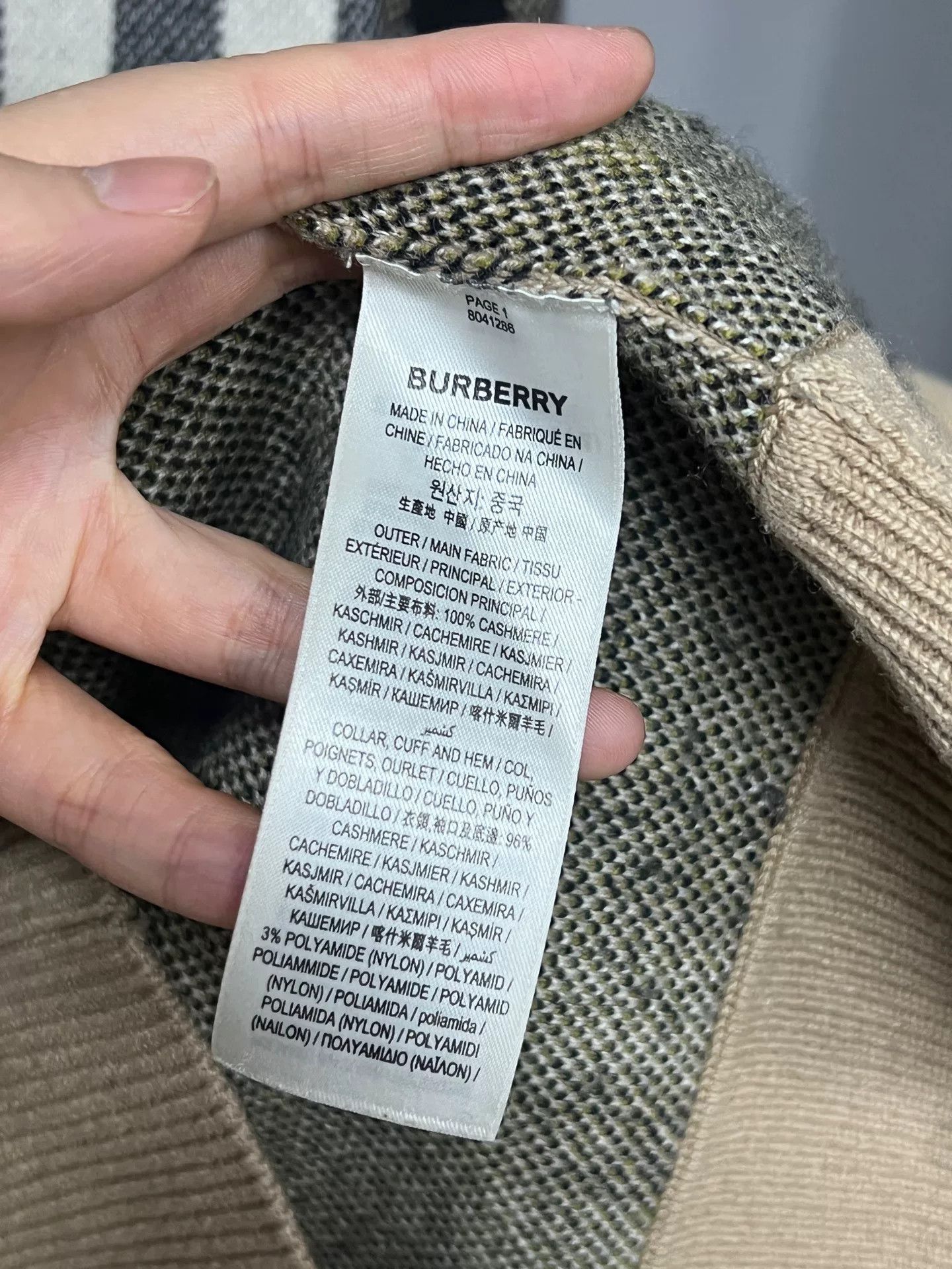 Burberry burberry cashmere knit sweater in beige Size US XL / EU 56 / 4 - 3 Thumbnail