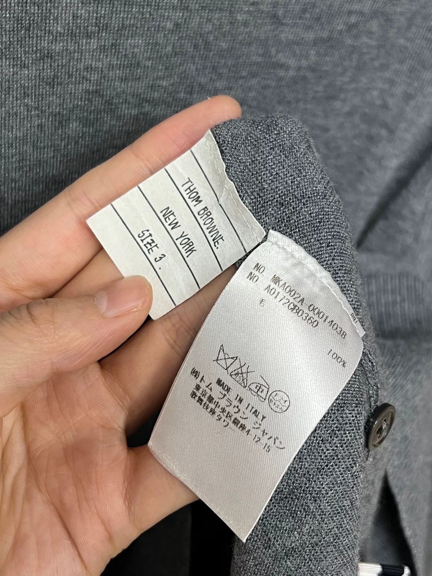 Thom Browne thom browne gray cashmere knit sweater Size US M / EU 48-50 / 2 - 3 Thumbnail