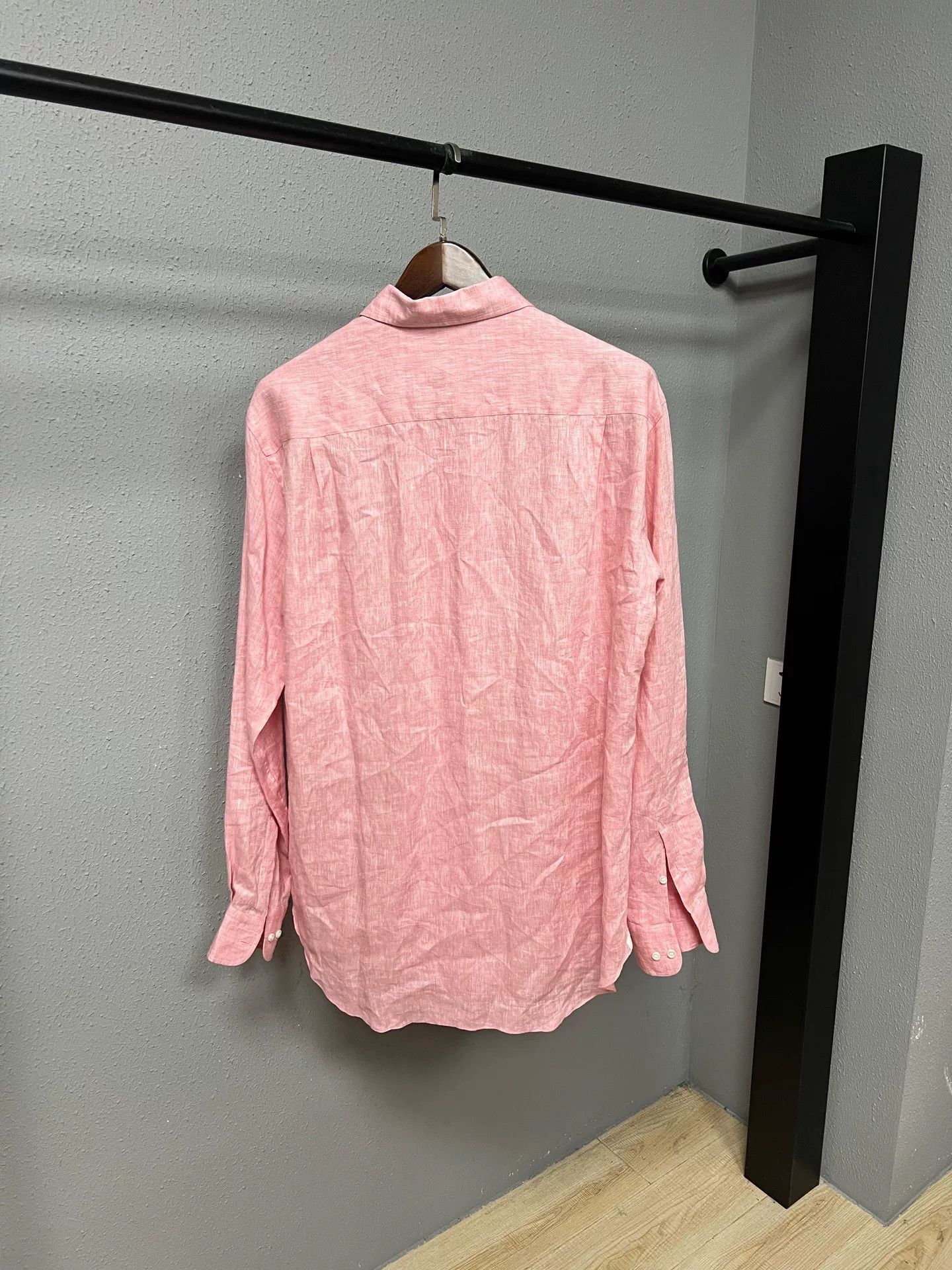 Loro Piana Loro Piana Pink Linen Shirt XXL Size XXL / US 16-18 / IT 52-54 - 2 Thumbnail