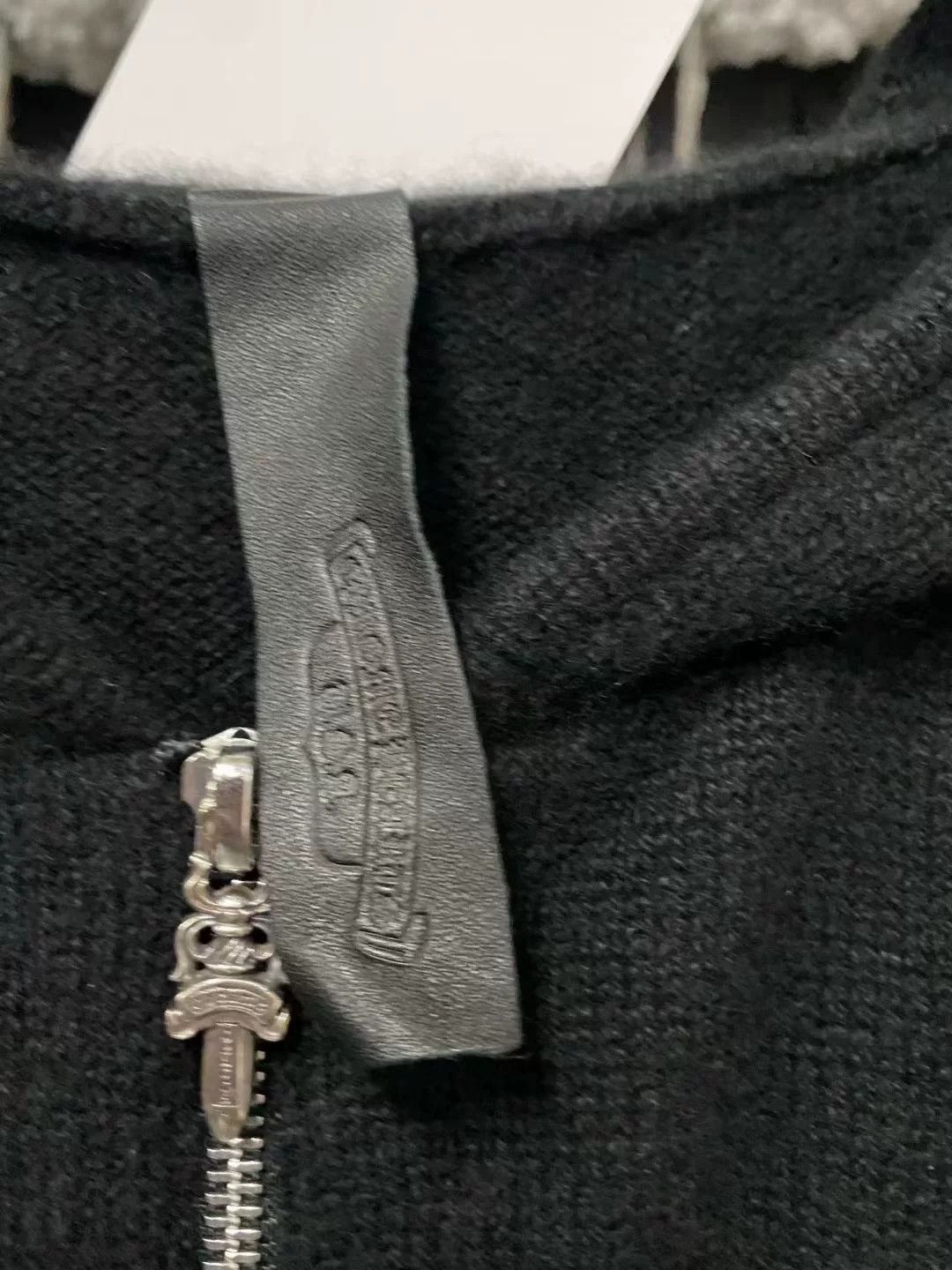 Chrome Hearts black cashmere leather cropped cardigan Size US M / EU 48-50 / 2 - 6 Thumbnail