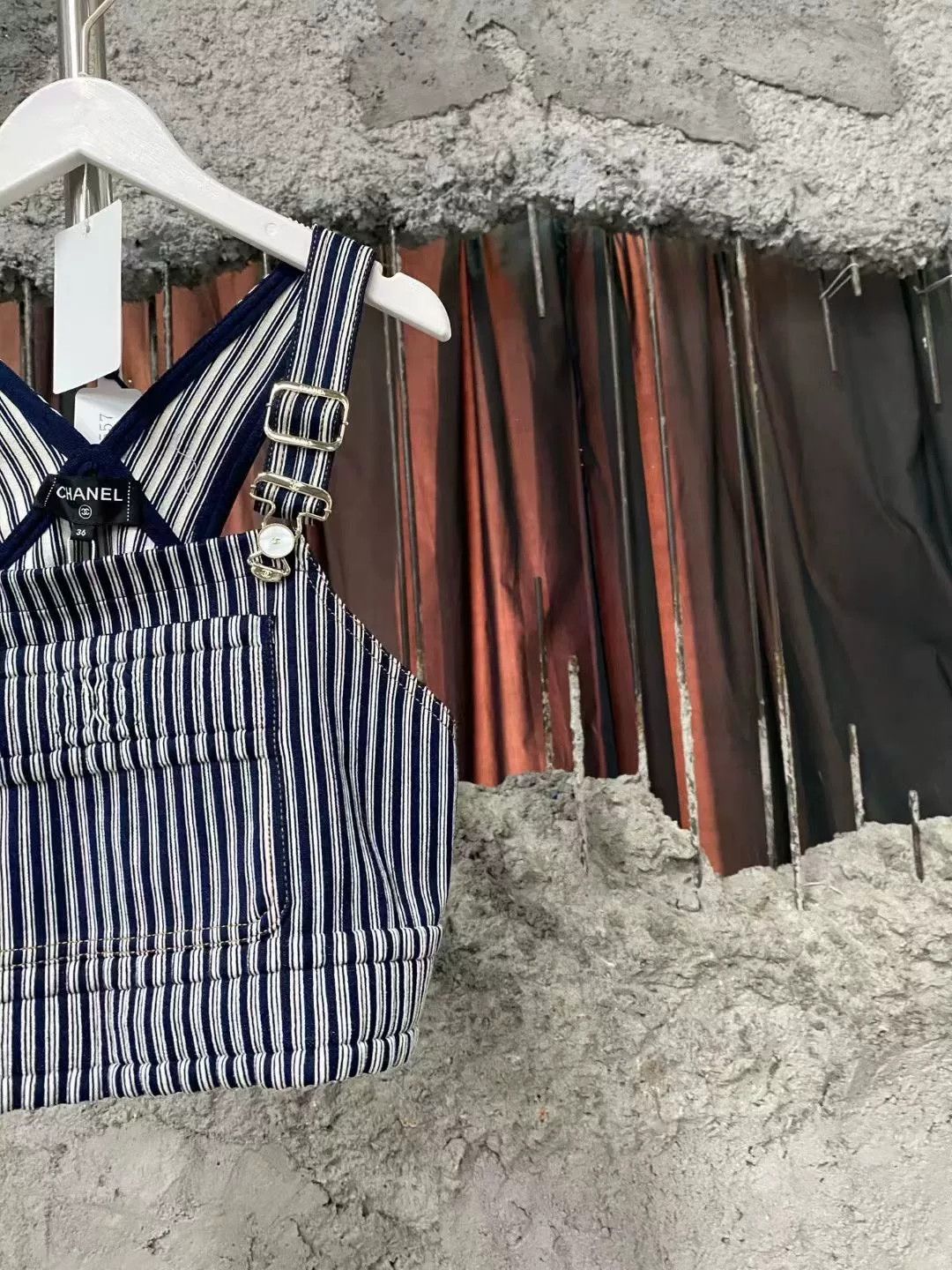 Chanel Chanel Striped Denim Vest Size 36 Size S / US 4 / IT 40 - 4 Thumbnail