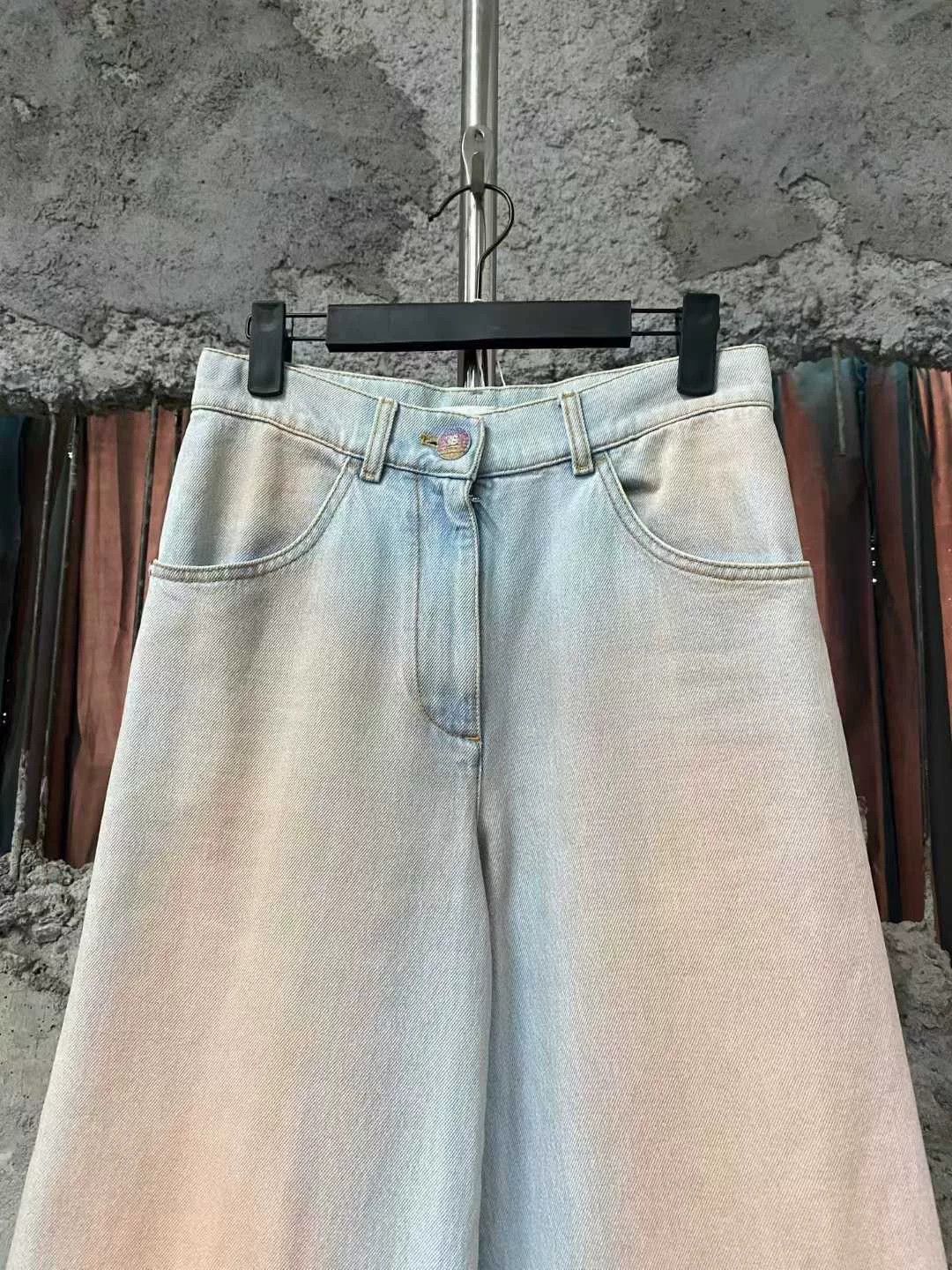 Chanel Chanel Orange Gradient Wide-Leg Jeans Size 34" / US 12 / IT 48 - 3 Thumbnail
