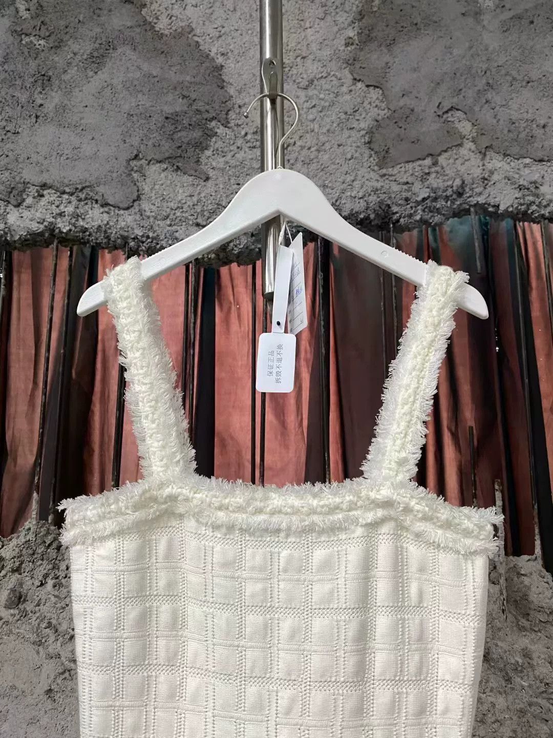 Chanel white quilted dress with fringe straps Size XS / US 0-2 / IT 36-38 - 3 Thumbnail