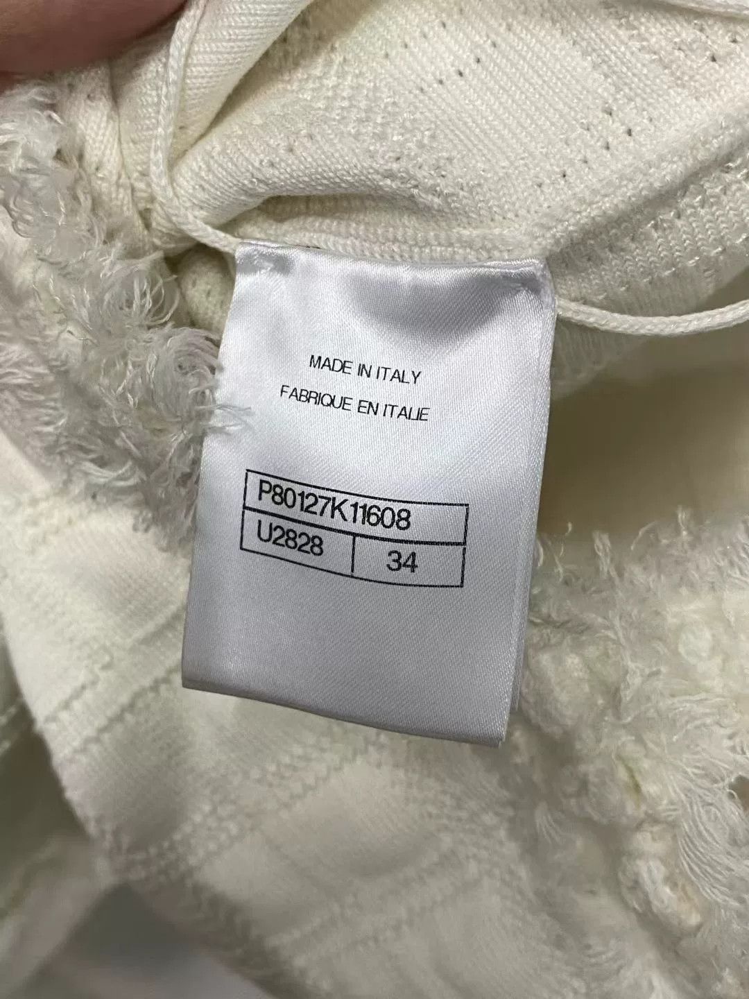 Chanel white quilted dress with fringe straps Size XS / US 0-2 / IT 36-38 - 5 Thumbnail