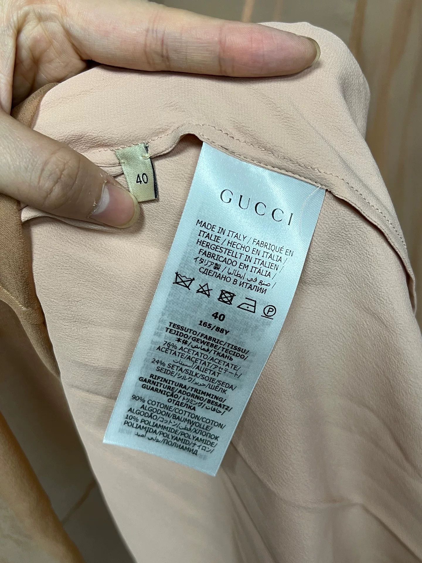 Gucci Gucci Nude Pink Cami Shirt Size 40 Size M / US 6-8 / IT 42-44 - 6 Thumbnail