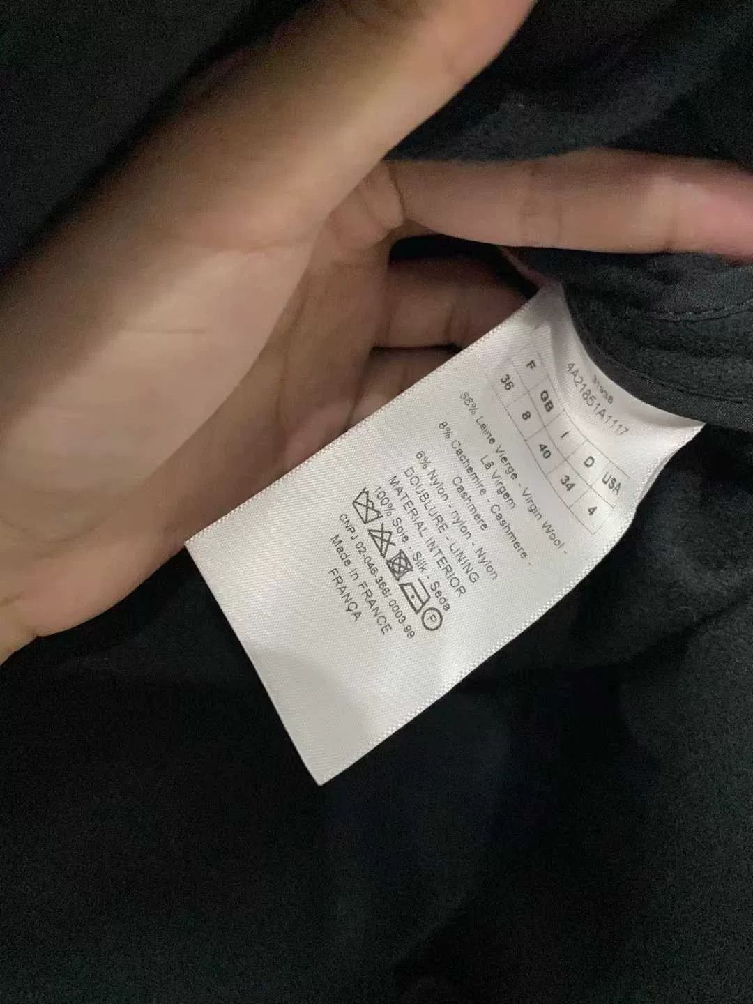 Dior Dior Black Cashmere Coat Size 36 Size S / US 4 / IT 40 - 6 Thumbnail