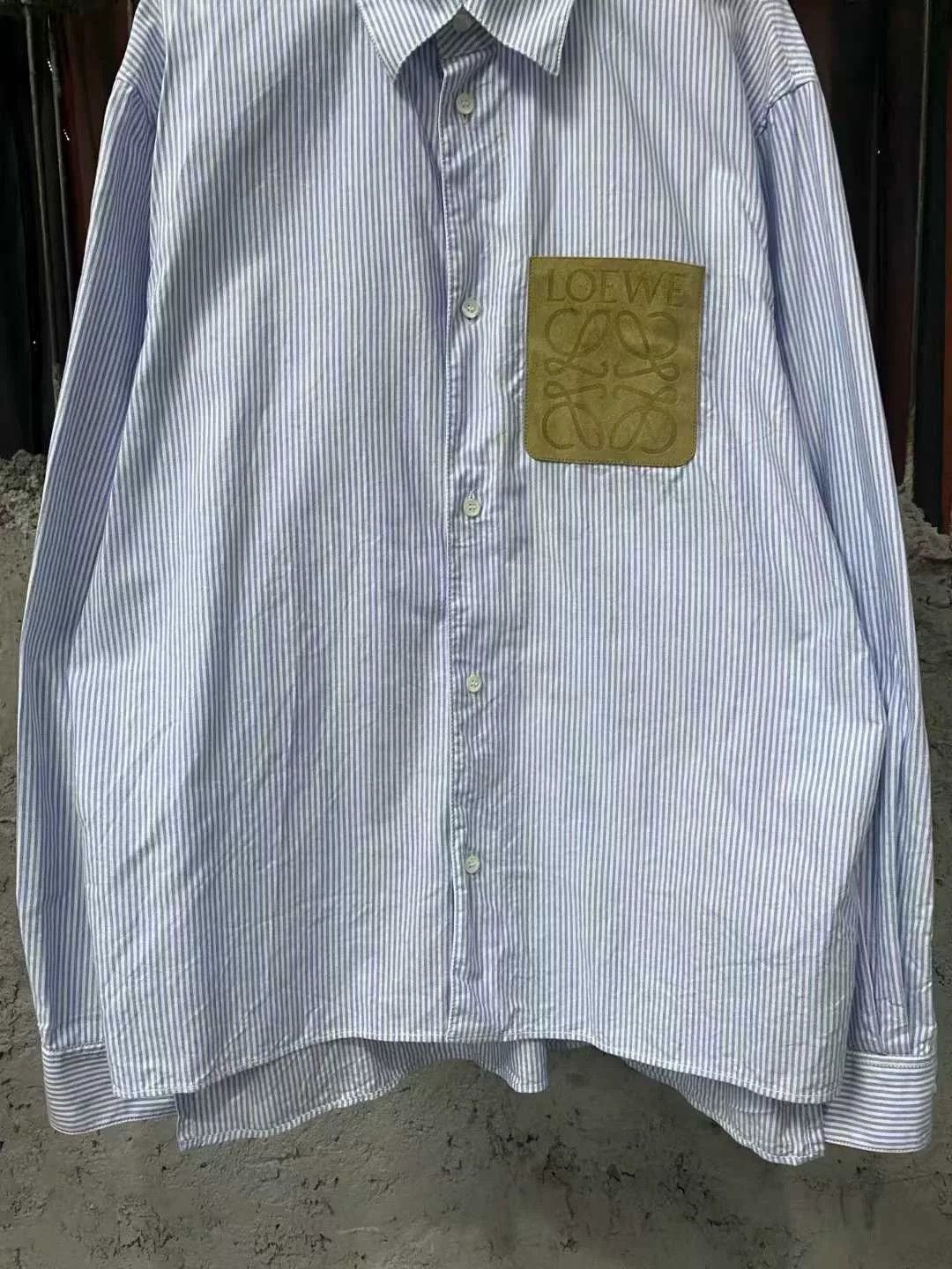 Loewe Loewe Striped Suede Pocket Shirt Size US M / EU 48-50 / 2 - 4 Thumbnail
