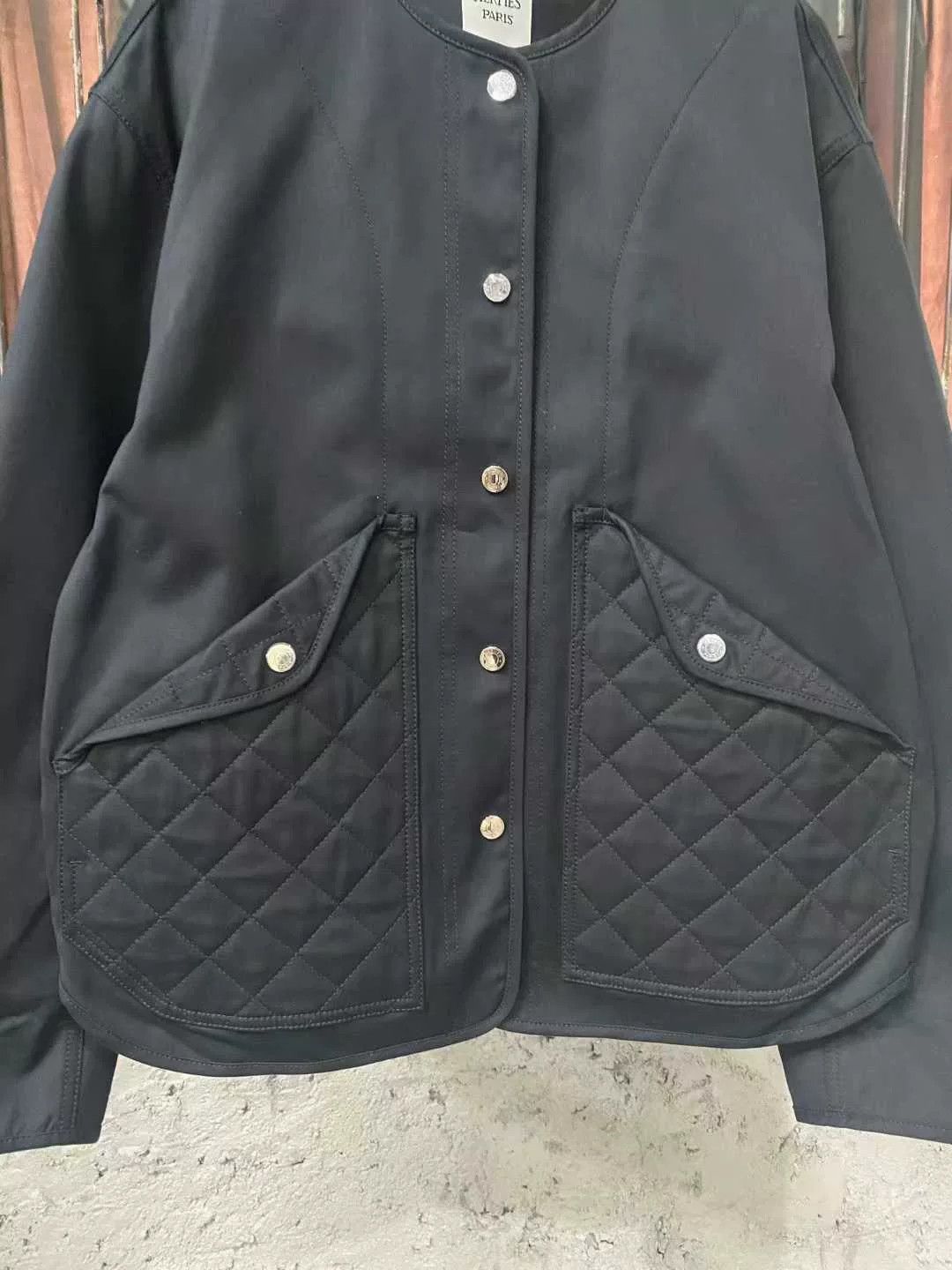Hermes Hermes Black Diamond Quilted Cotton Jacket Size M / US 6-8 / IT 42-44 - 4 Thumbnail