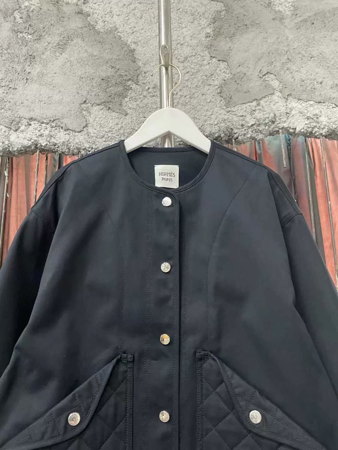 Hermes Hermes Black Diamond Quilted Cotton Jacket Size M / US 6-8 / IT 42-44 - 3 Thumbnail