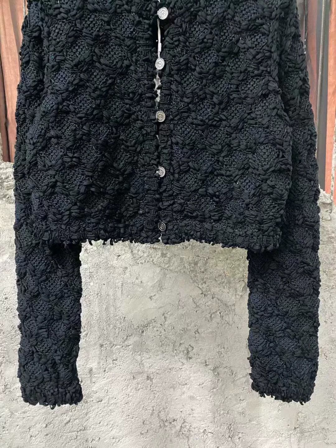 Chanel Chanel Black Woven Cardigan Sweater Size M / US 6-8 / IT 42-44 - 4 Thumbnail