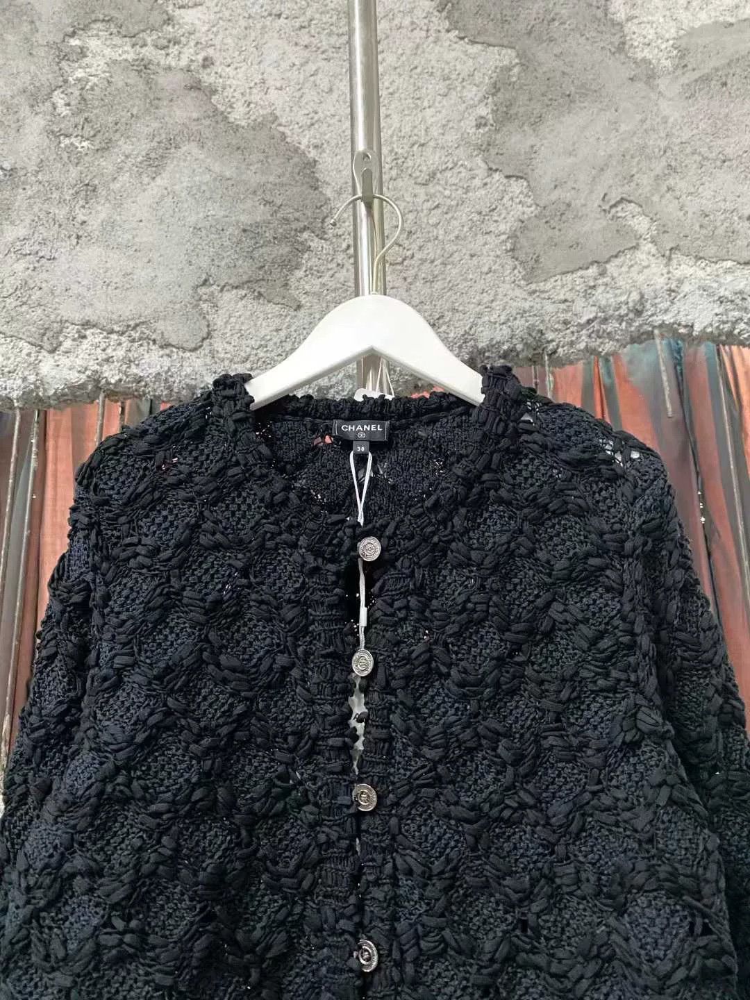 Chanel Chanel Black Woven Cardigan Sweater Size M / US 6-8 / IT 42-44 - 3 Thumbnail