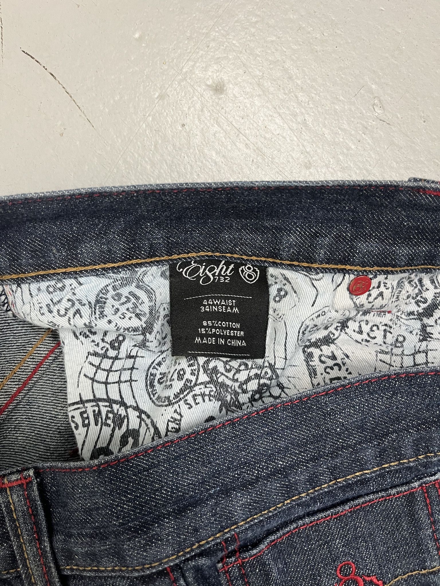 Vintage Vintage 90s Denim Y2K Dark Wash 8732 Baggy Jeans Size 42 Size US 42 / EU 58 - 5 Thumbnail