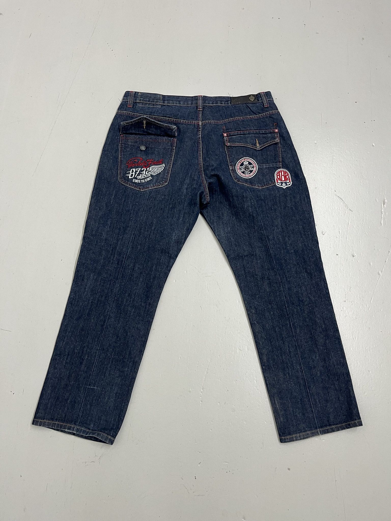 Vintage Vintage 90s Denim Y2K Dark Wash 8732 Baggy Jeans Size 42 Size US 42 / EU 58 - 6 Thumbnail