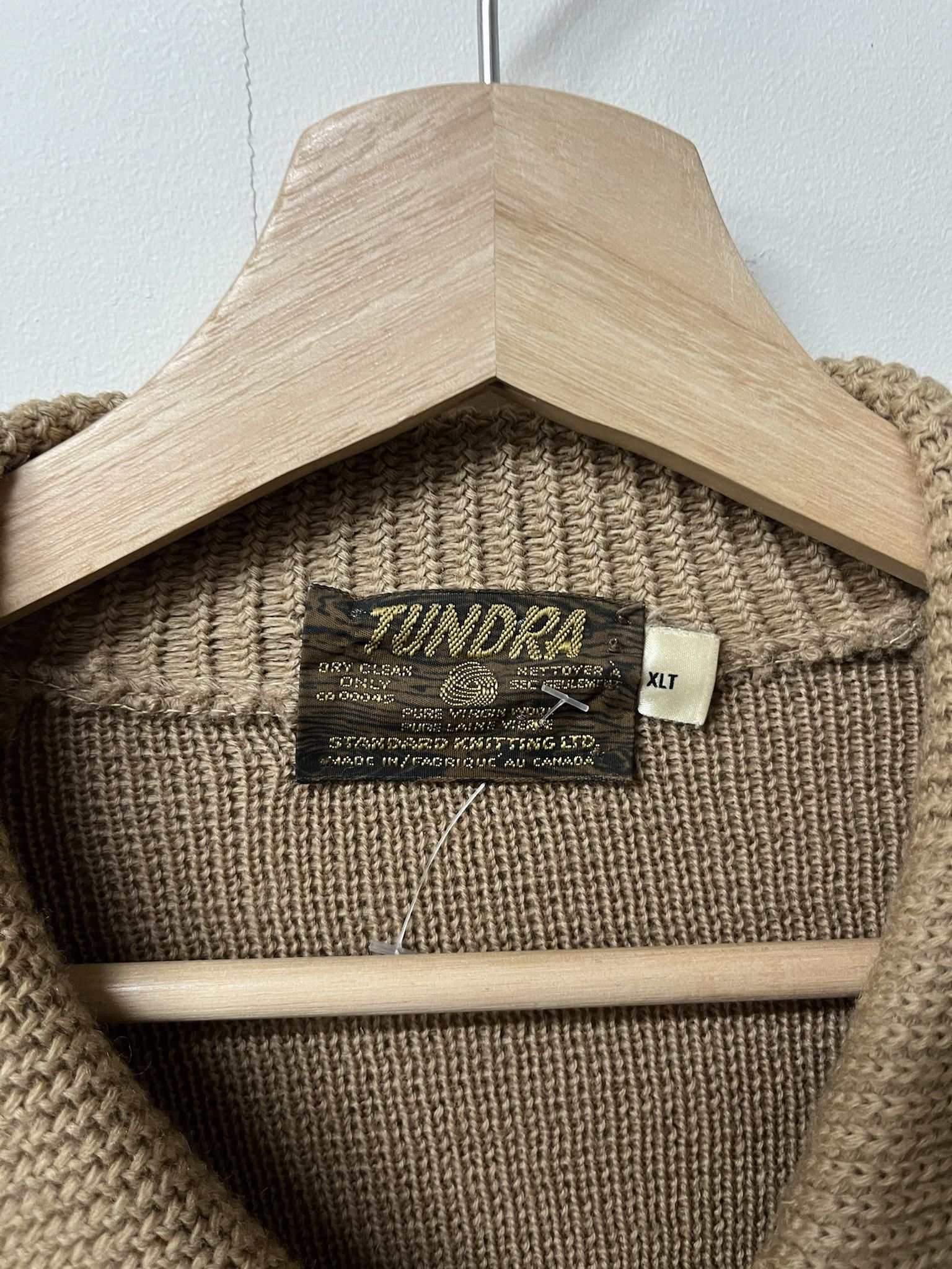Vintage Vintage 90s Tundra Suede Leather Front Knit Cardigan Size XL Tall Size US XL / EU 56 / 4 - 2 Thumbnail