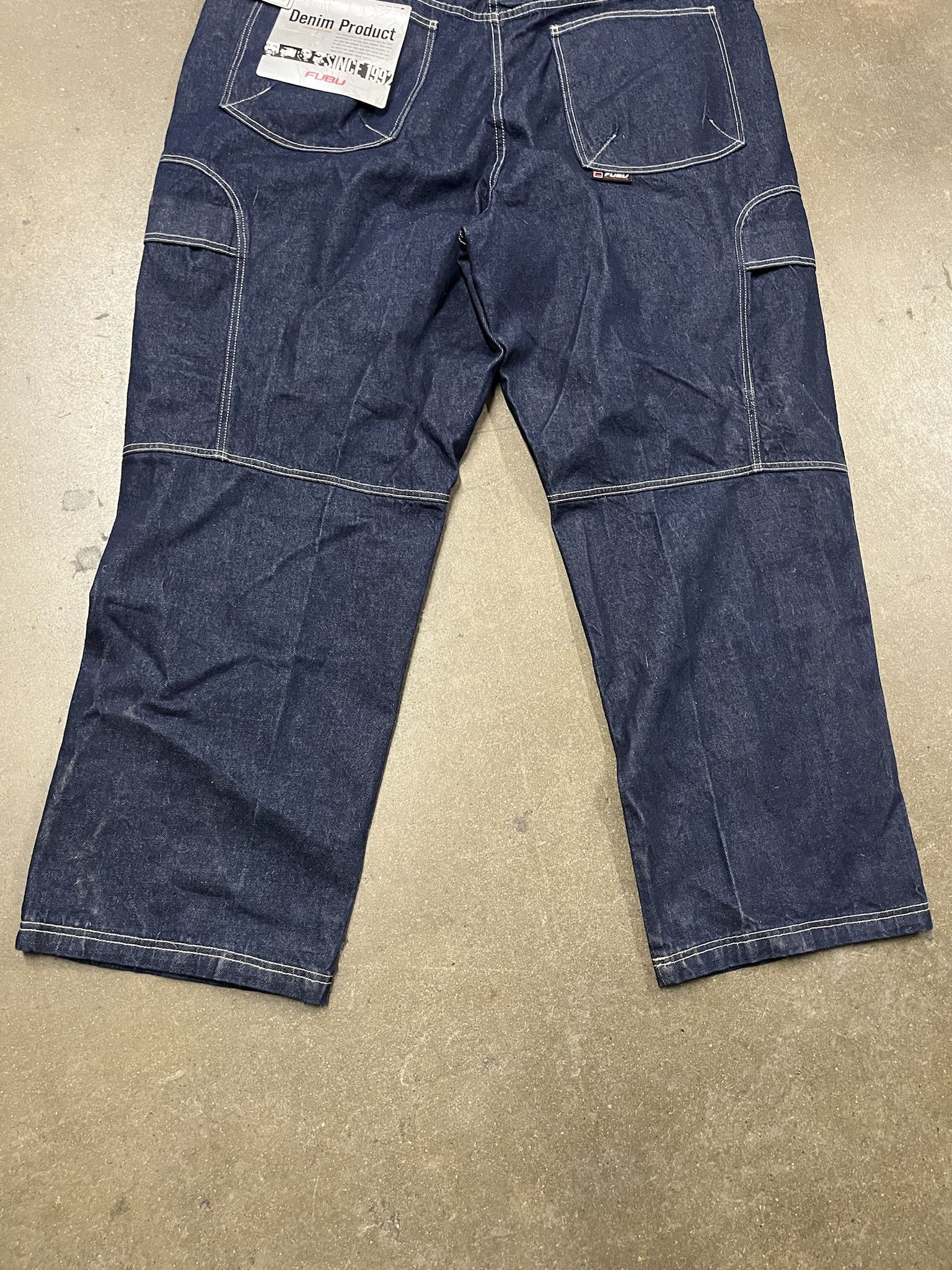 Fubu × Vintage Vitnage 2000s Deadstock NWT FUBU Dark Wash Baggy Cargo Denim Size 50 Size US 42 / EU 58 - 6 Thumbnail