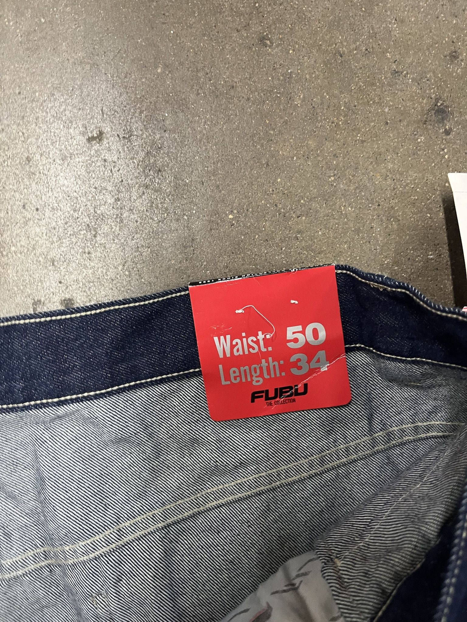 Fubu × Vintage Vitnage 2000s Deadstock NWT FUBU Dark Wash Baggy Cargo Denim Size 50 Size US 42 / EU 58 - 3 Thumbnail