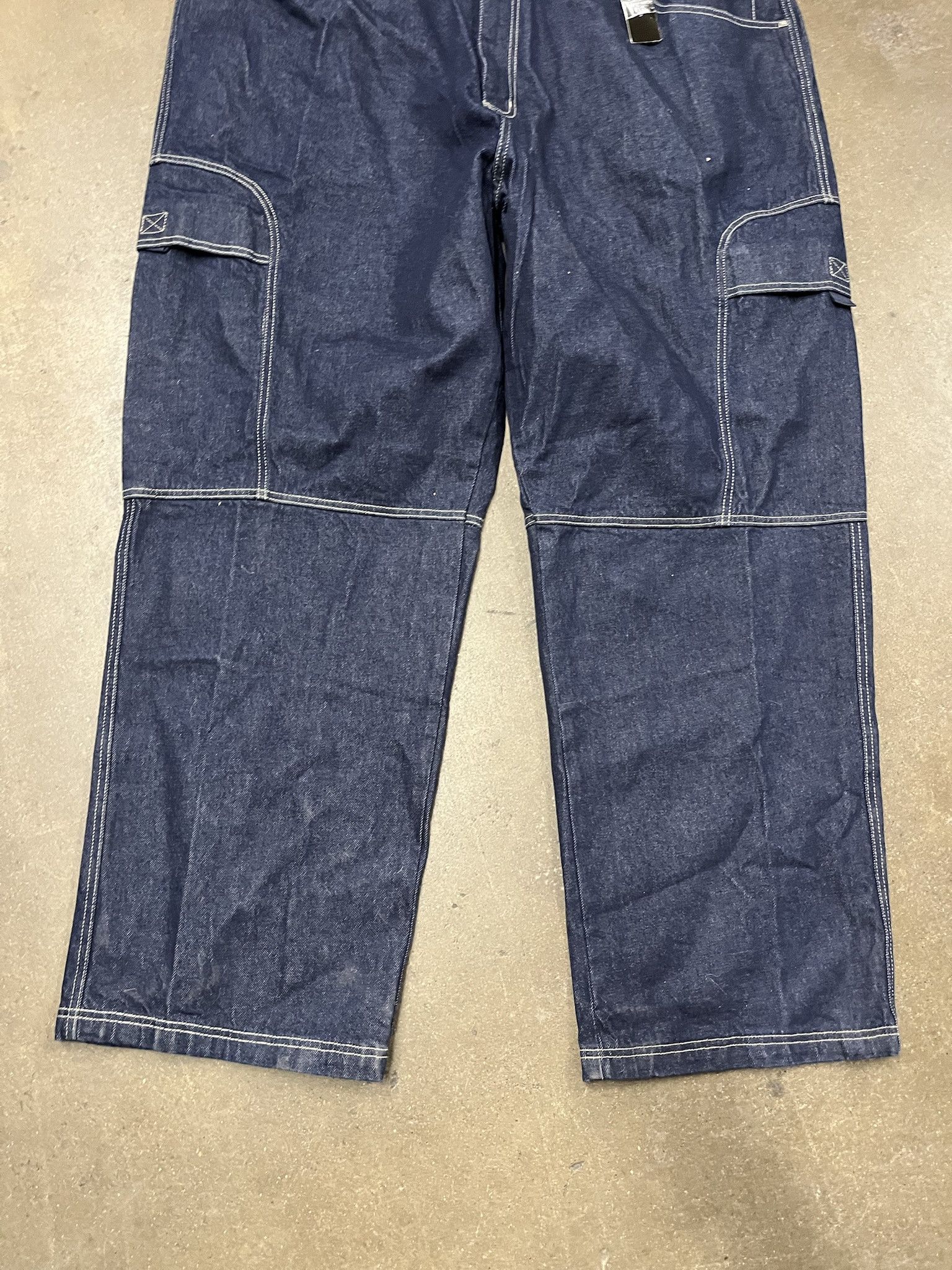 Fubu × Vintage Vitnage 2000s Deadstock NWT FUBU Dark Wash Baggy Cargo Denim Size 50 Size US 42 / EU 58 - 8 Thumbnail