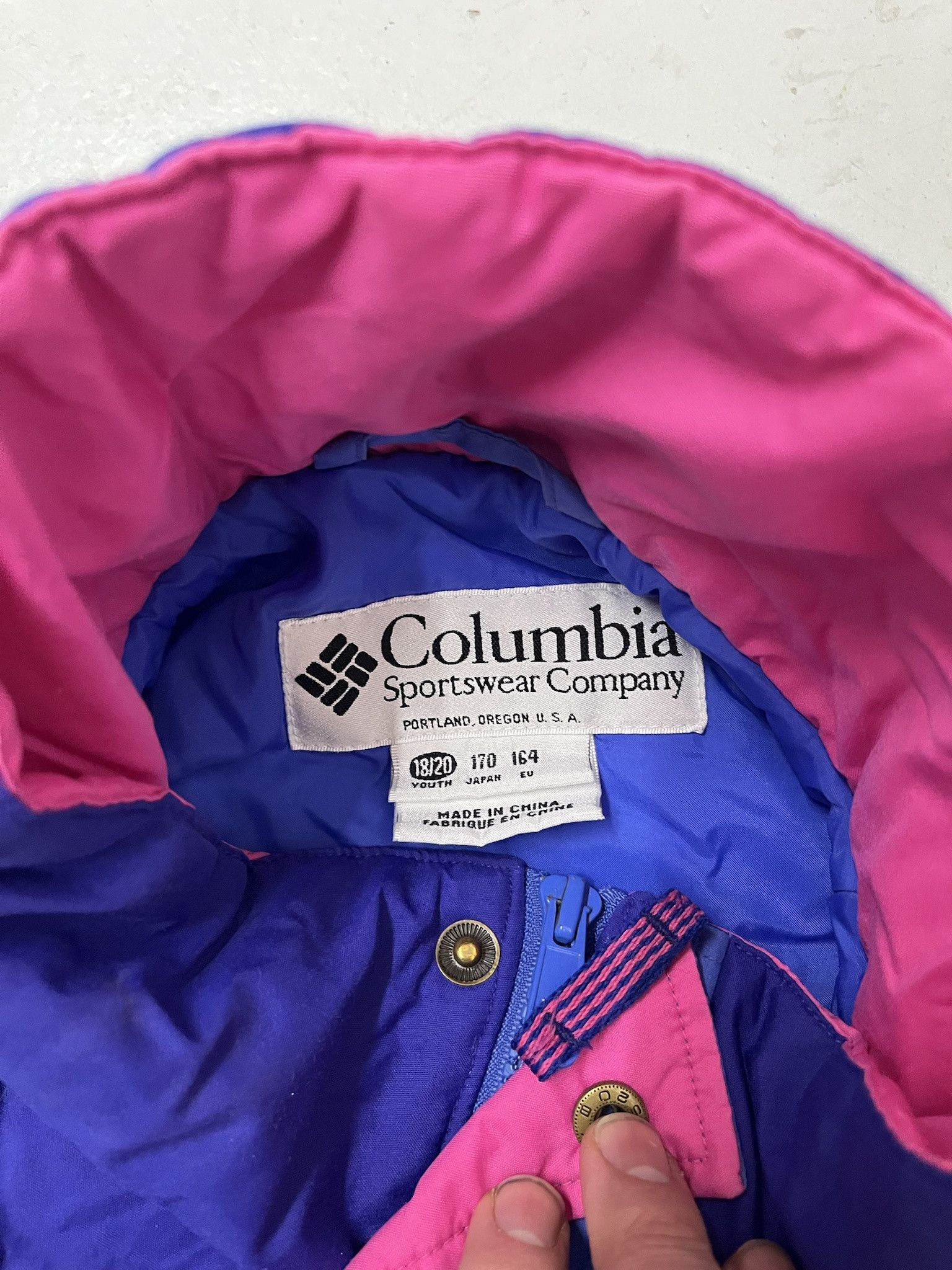 Carhartt × Vintage Vintage Columbia 2000s Blue Pink Snow Suit Coveralls Size S (Youth 18) Size US S / EU 44-46 / 1 - 6 Thumbnail