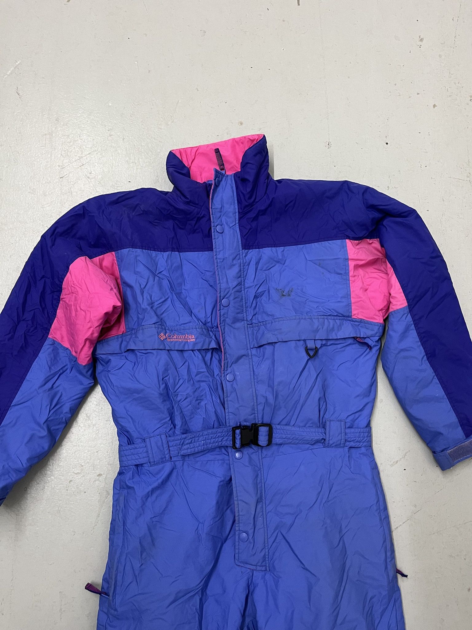 Carhartt × Vintage Vintage Columbia 2000s Blue Pink Snow Suit Coveralls Size S (Youth 18) Size US S / EU 44-46 / 1 - 2 Thumbnail