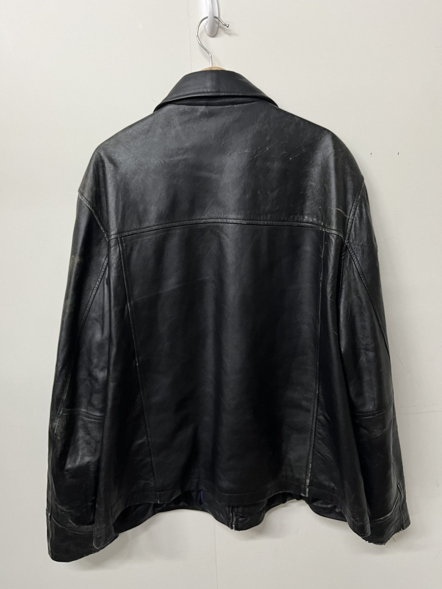 Leather × Vintage × Wilsons Leather Vintage 1990s Leather Jacket Kennith Cole Distressed Soft Leather Coat Size XXL Size US XXL / EU 58 / 5 - 3 Thumbnail