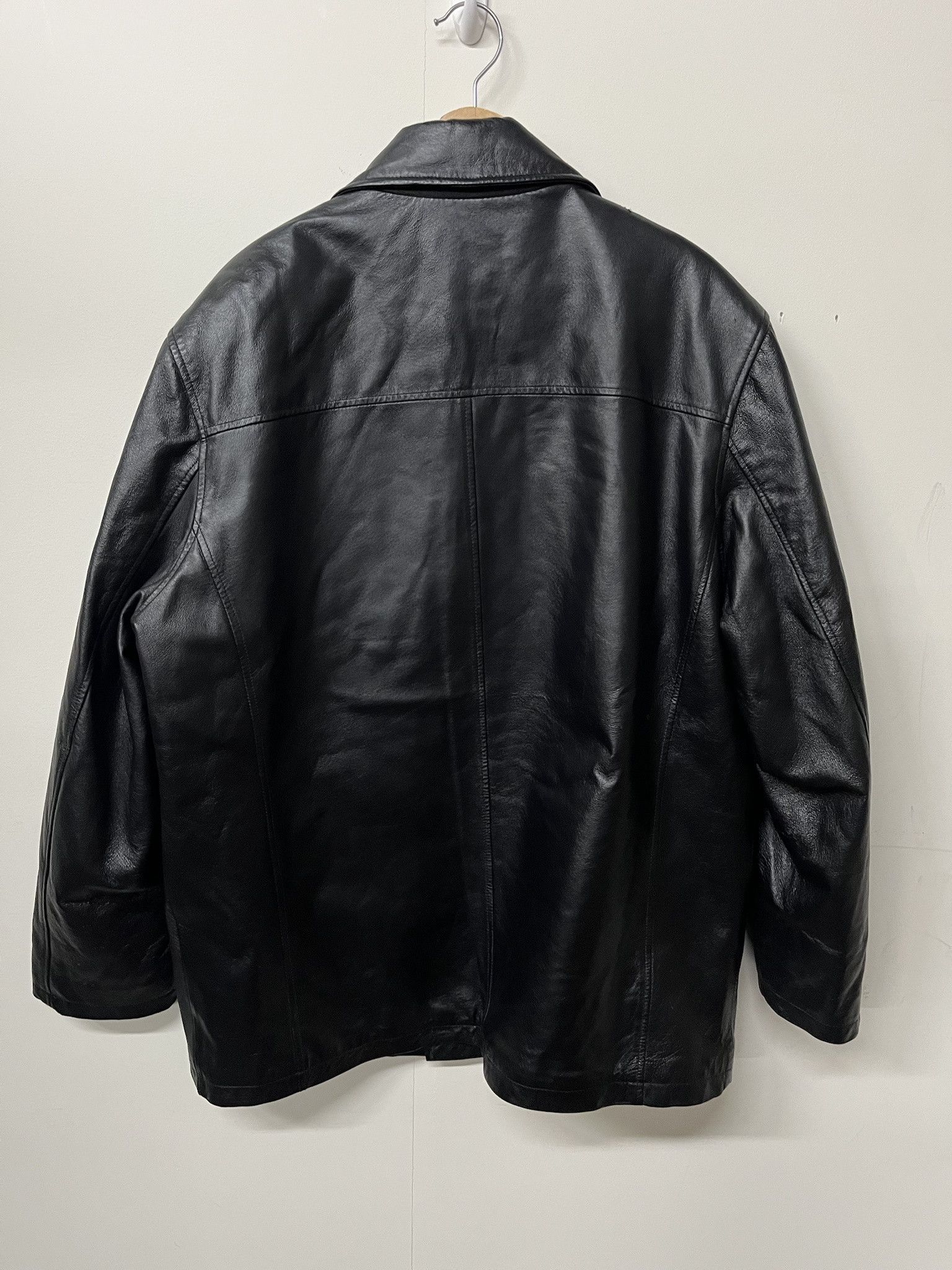 Leather Vintage 1990s Leather Jacket Quilted Leather Coat Size XL Size US XL / EU 56 / 4 - 3 Thumbnail